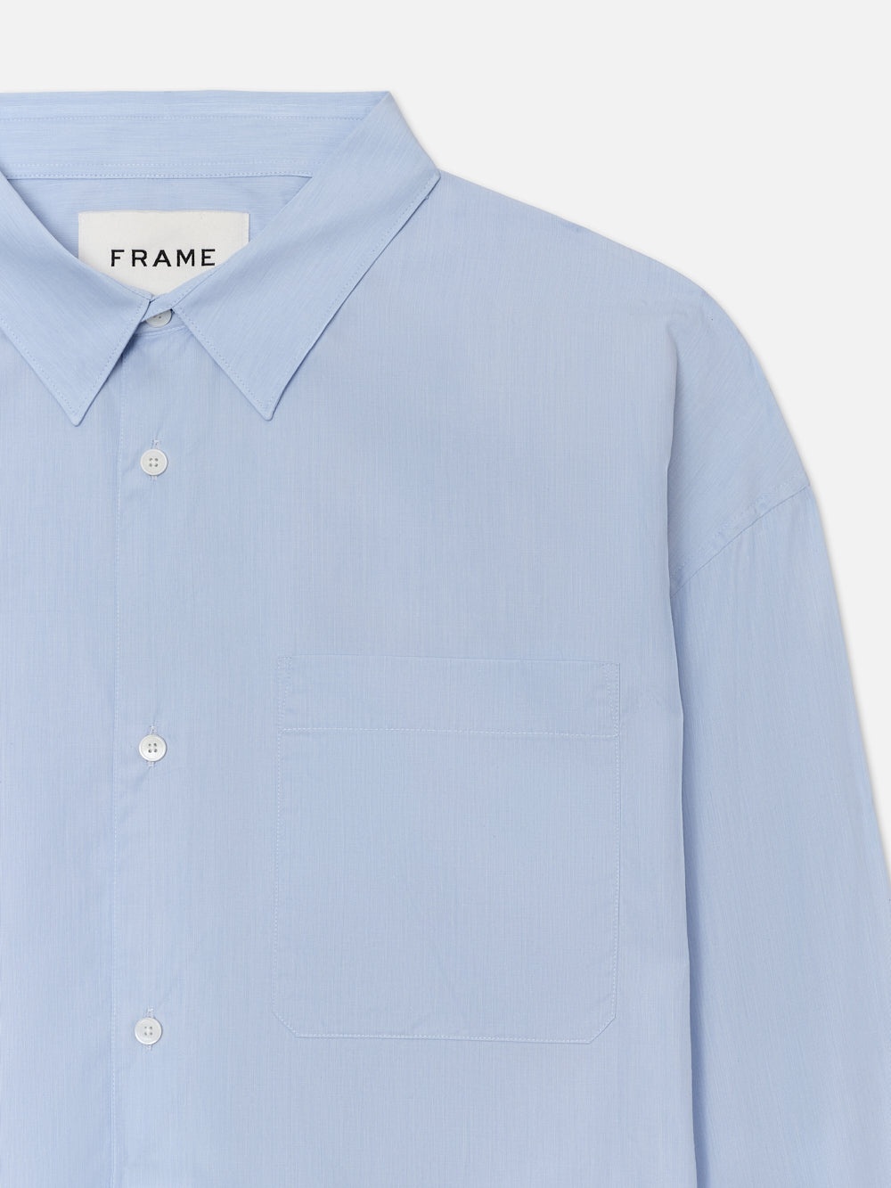 Relaxed Cotton Shirt in Light Blue - 2