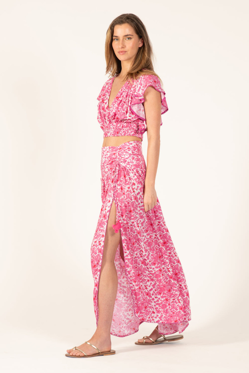 Long Skirt Carla - Pink Aquaflora 3