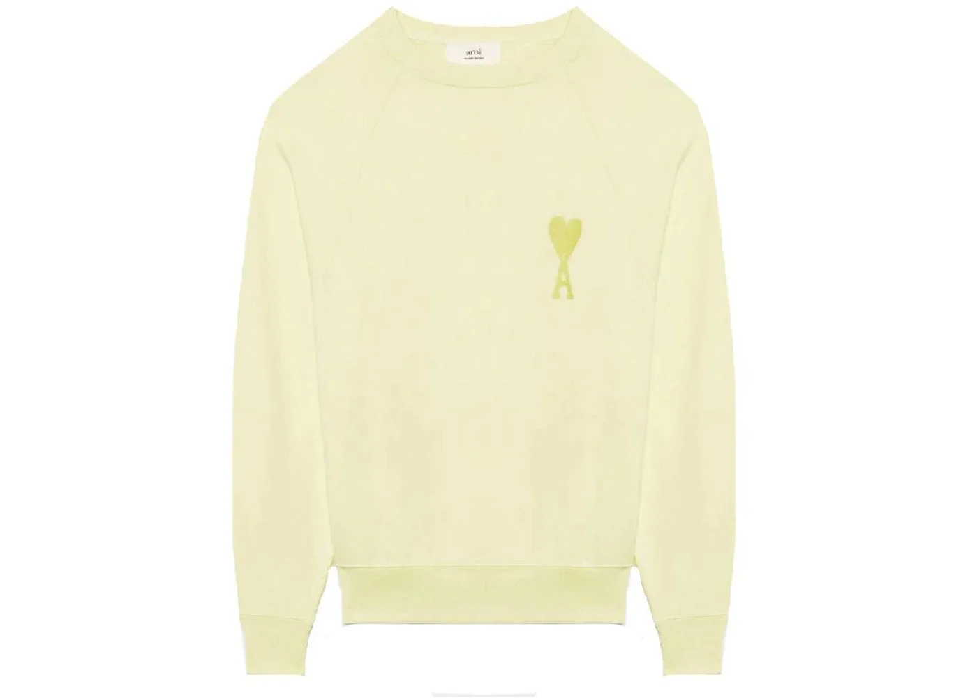 Ami Paris Ami De Coeur Tonal Sweatshirt Yellow - 1