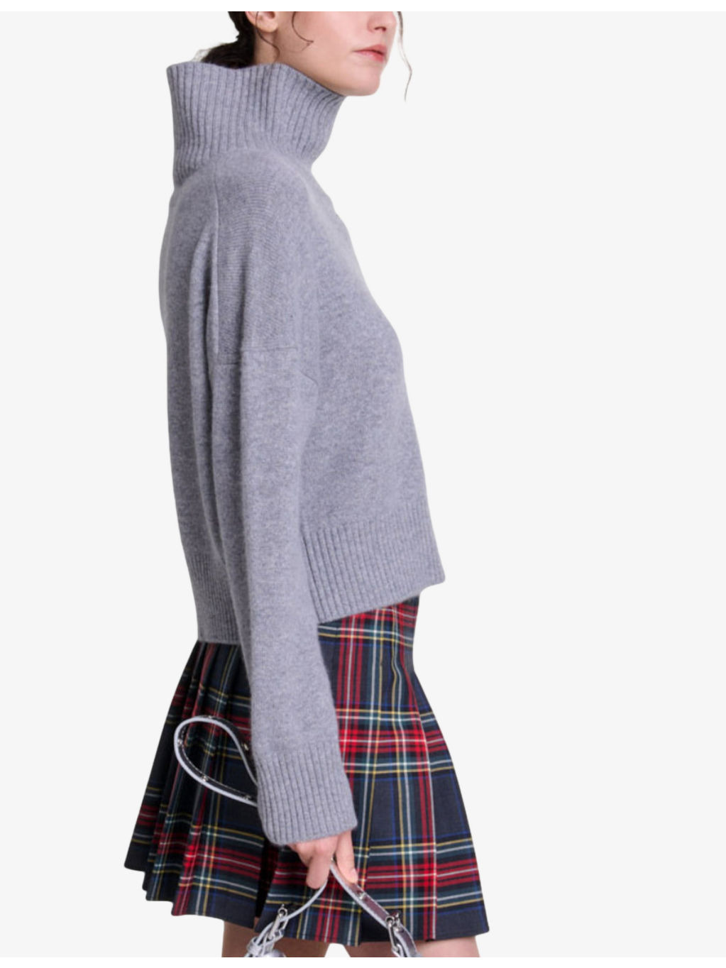 High-neck knitted stretch cashmere-blend jumper - 3