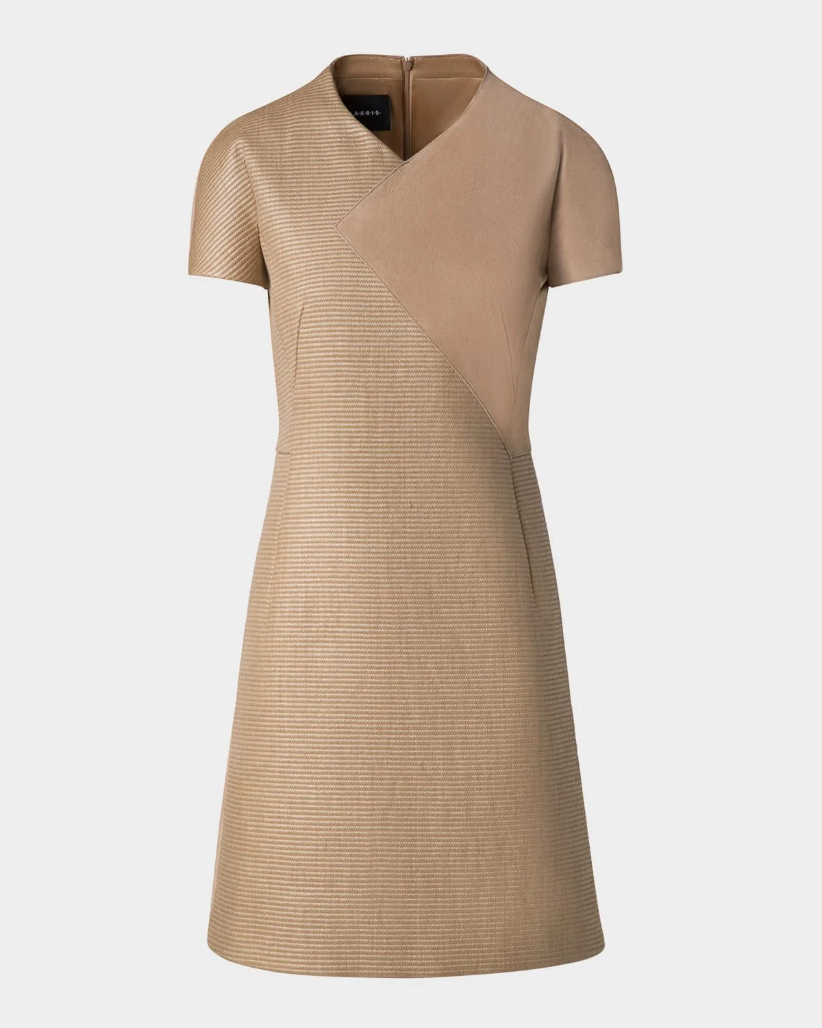 Suede & Raffia-Blend Mini Dress - 1