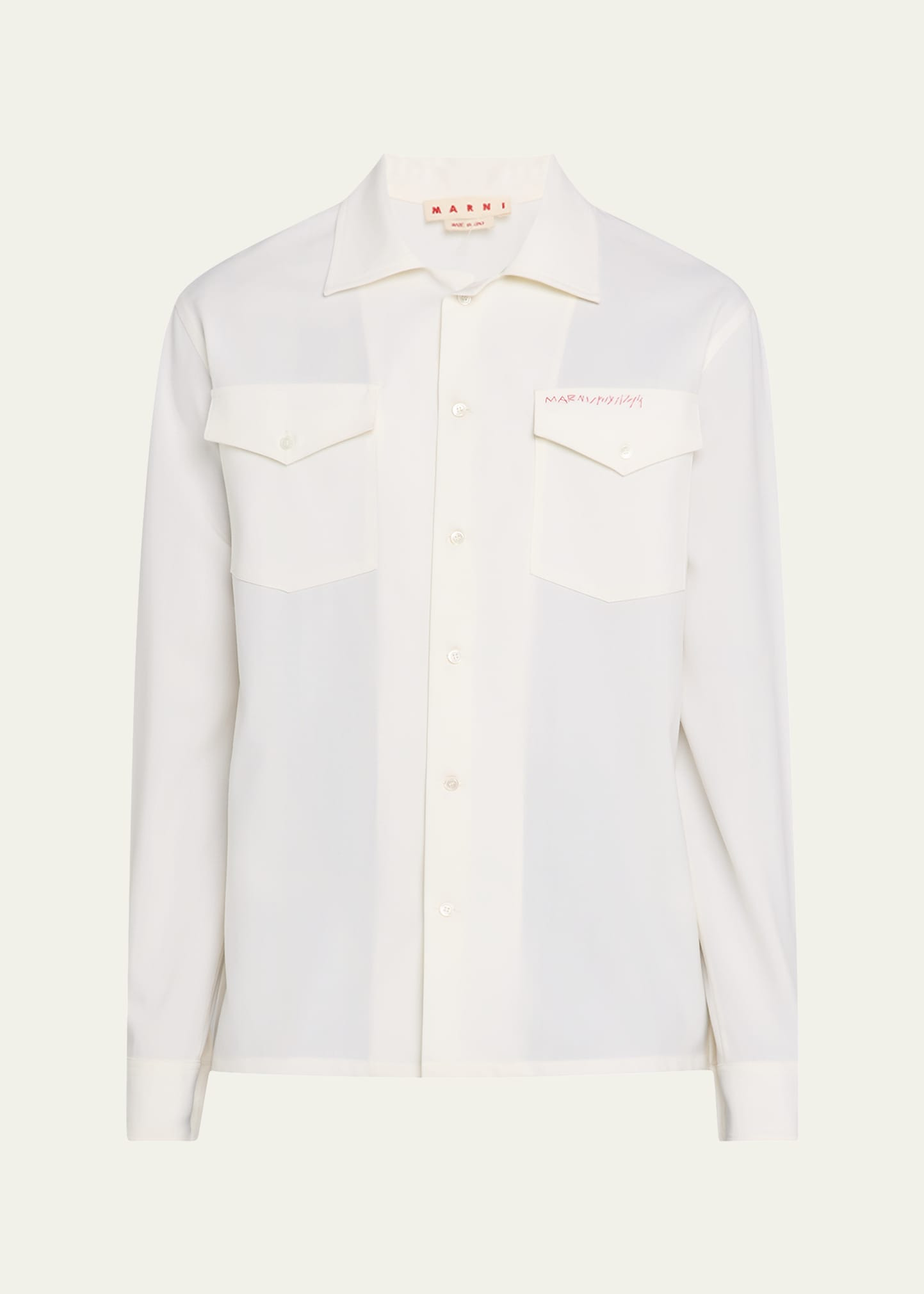 Men's Embroidered Logo Sport Shirt - 1