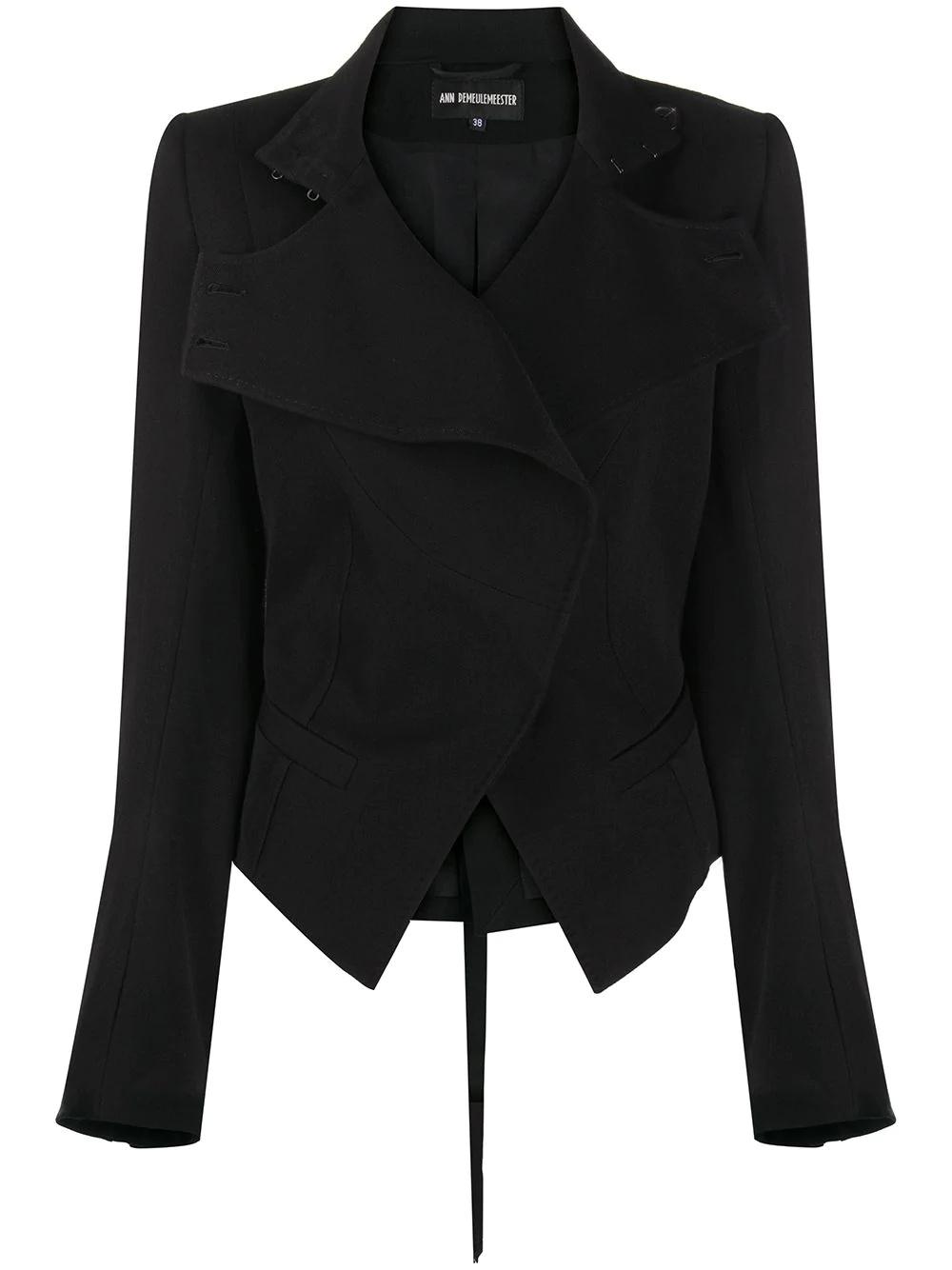 cropped roll neck jacket - 1