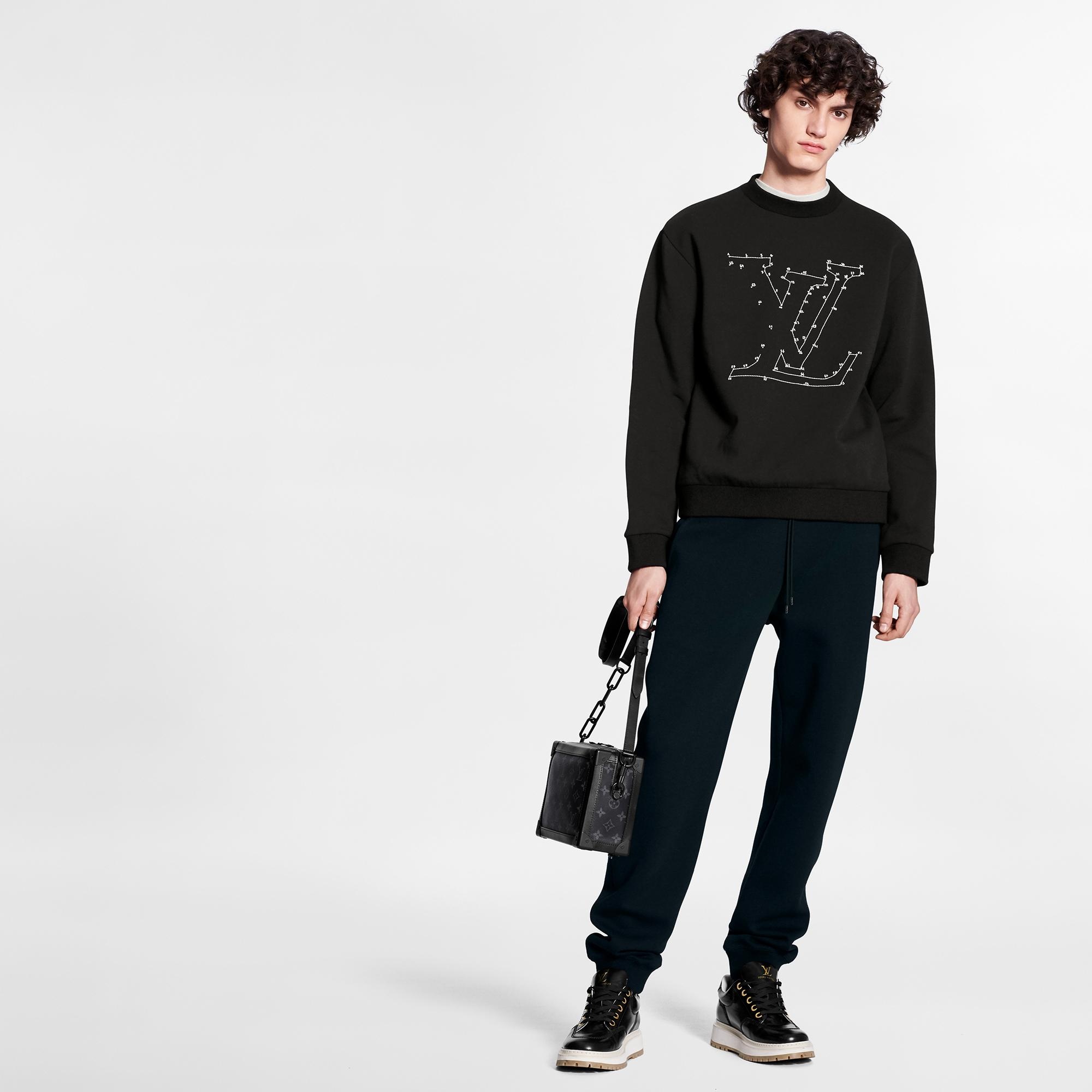 LV Stitch Print Embroidered Sweatshirt - 2