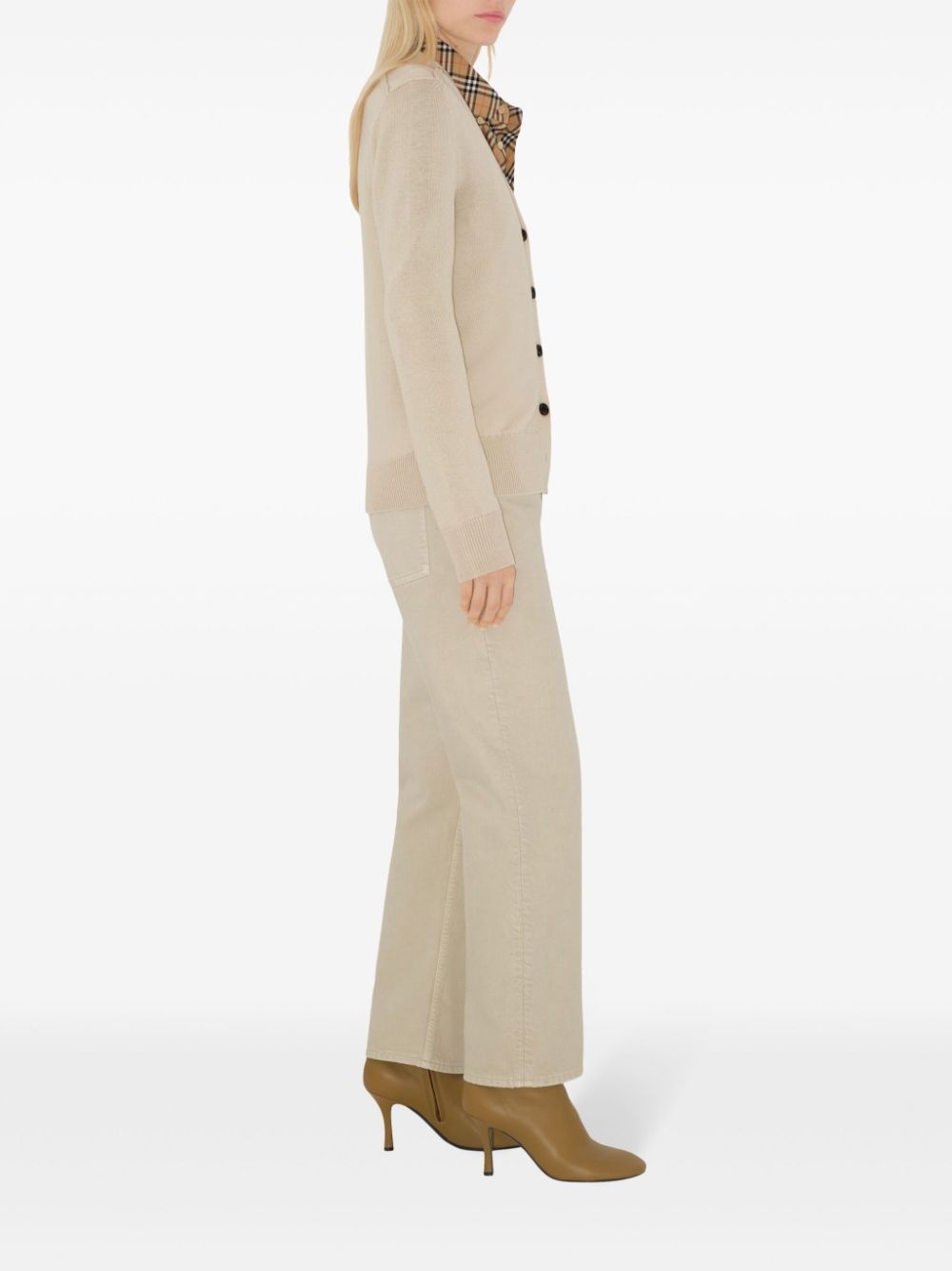 Check Label cardigan - 3