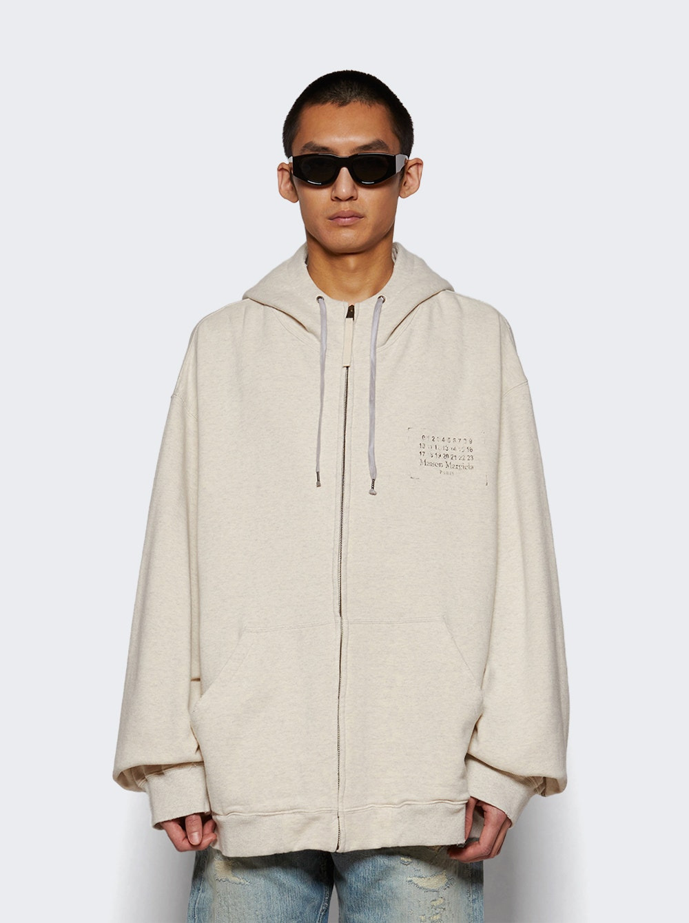 Sweat Jacket Ecru Melange - 2