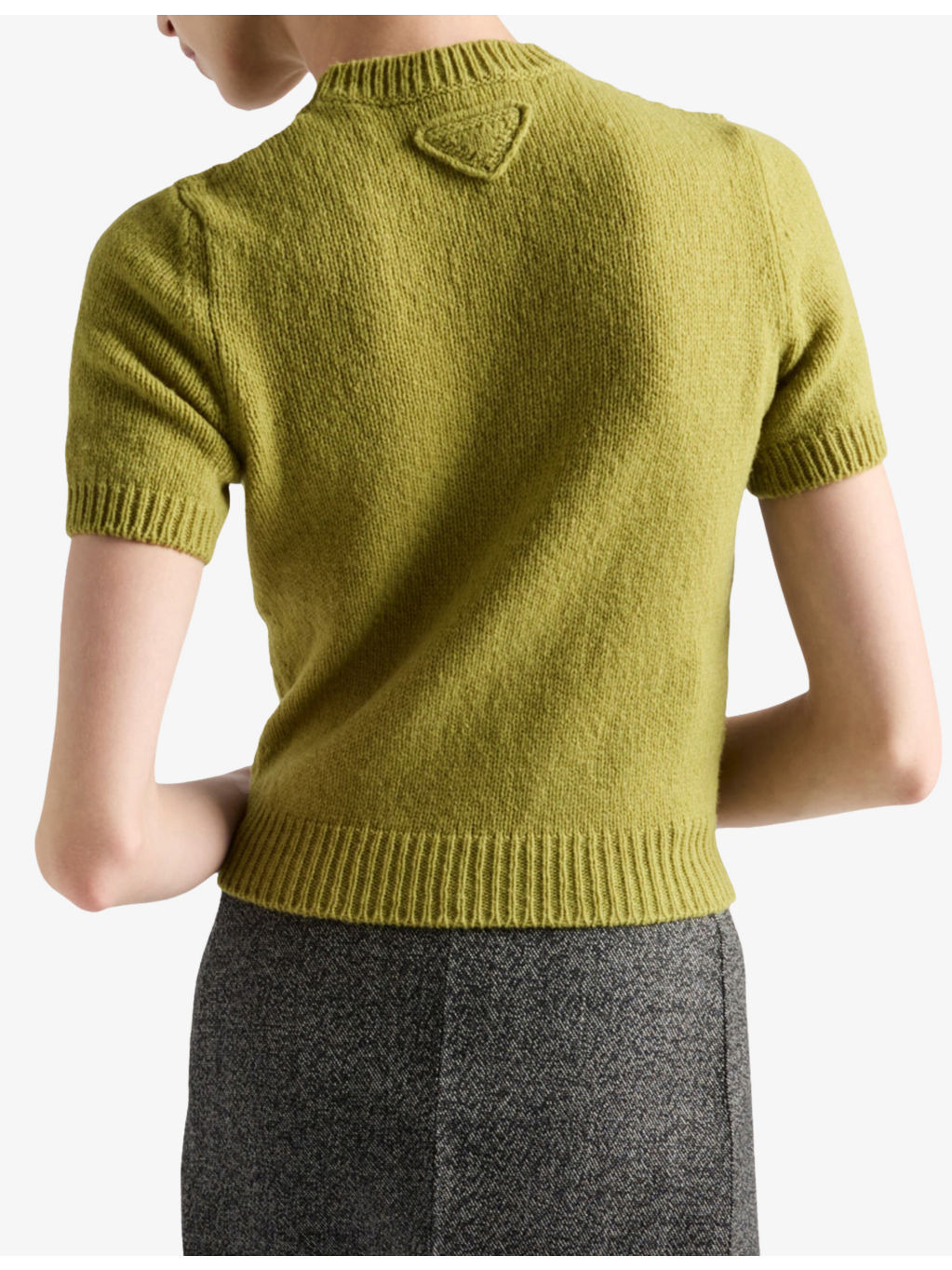 Short-Sleeve Knitted Cashmere Jumper - 4