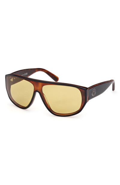 Moncler Moncler Shield Sunglasses in Black/Other /Brown at Nordstrom outlook