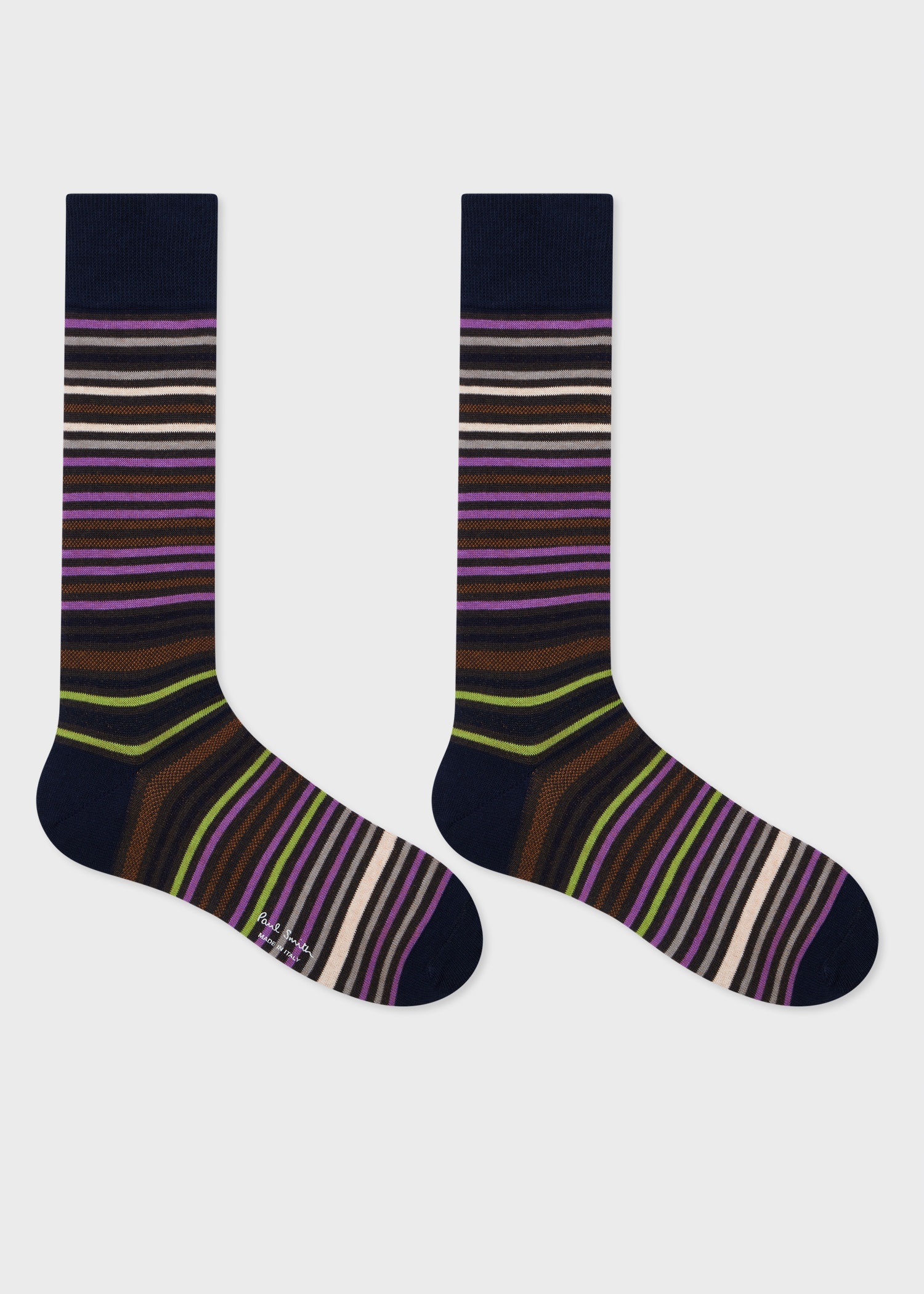 Navy Multi-Stripe Socks - 2