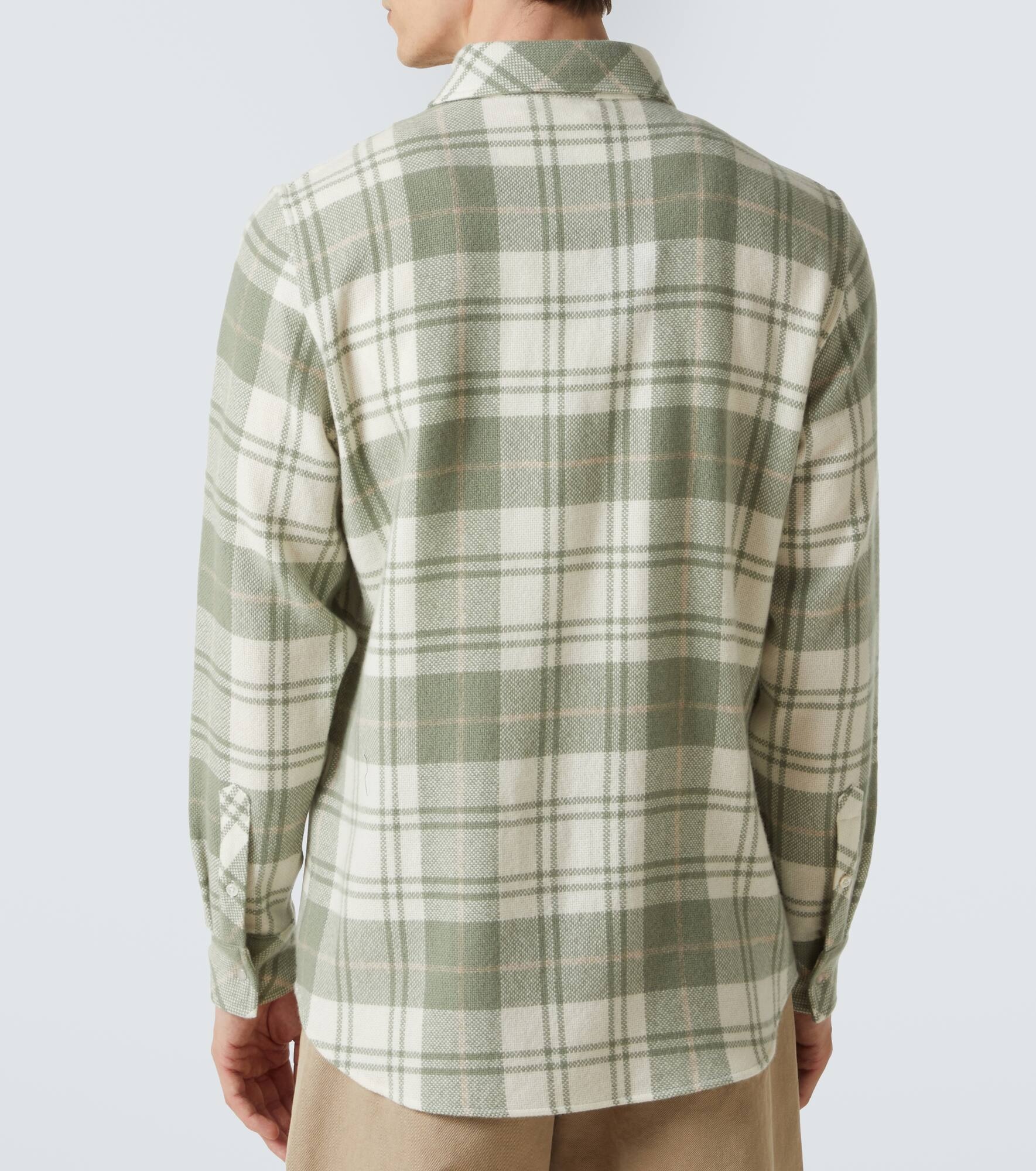 Plaid cashmere shirt - 4