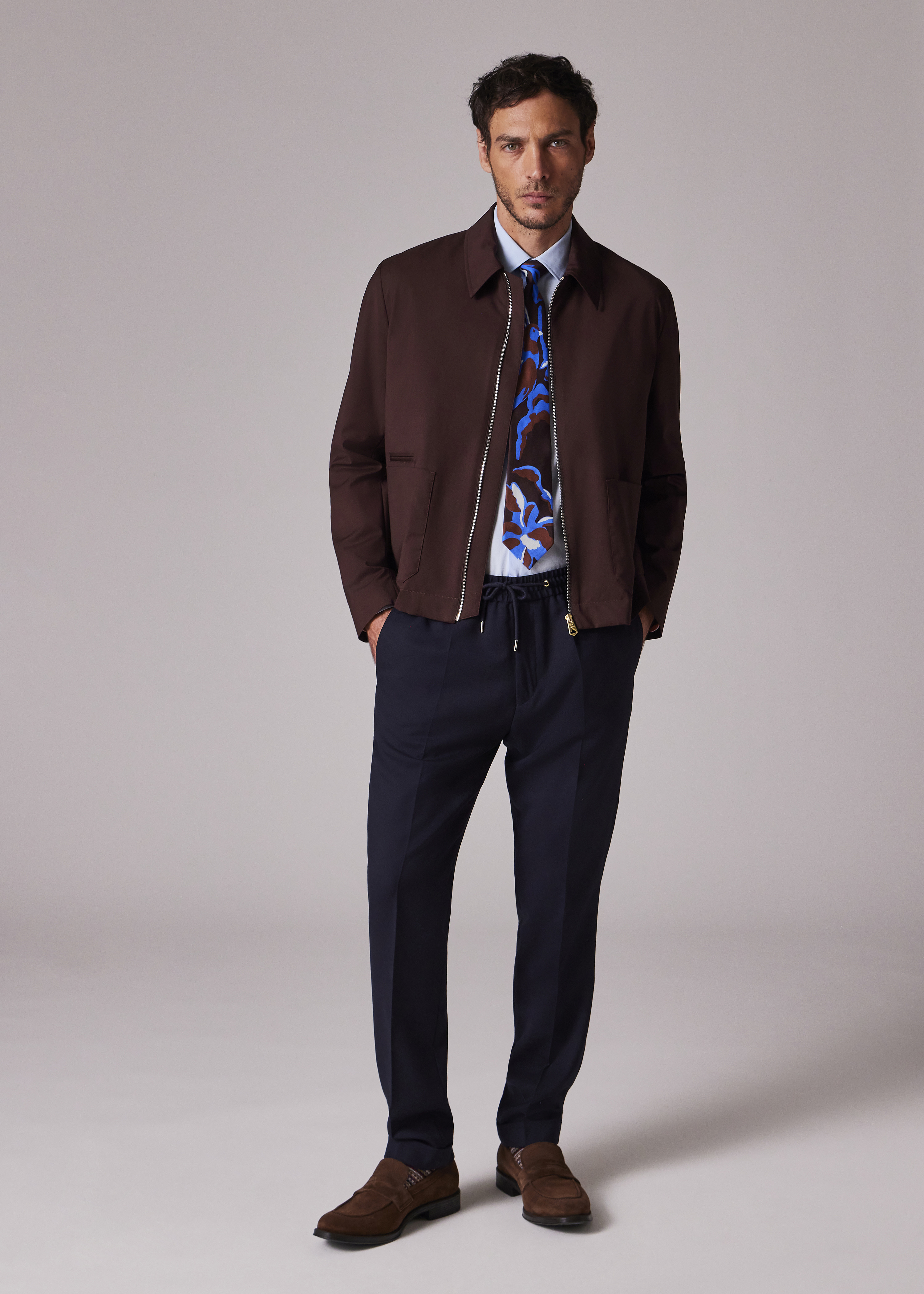 Burgundy 'Storm System' Wool Short Zip Jacket - 8