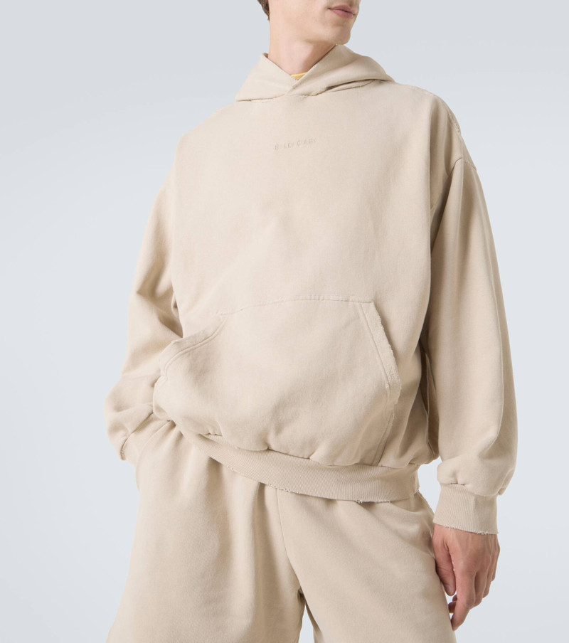 Logo cotton fleece hoodie 5