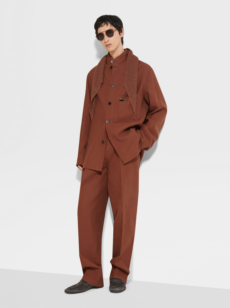 TOBACCO OASI LINO PANTS 3