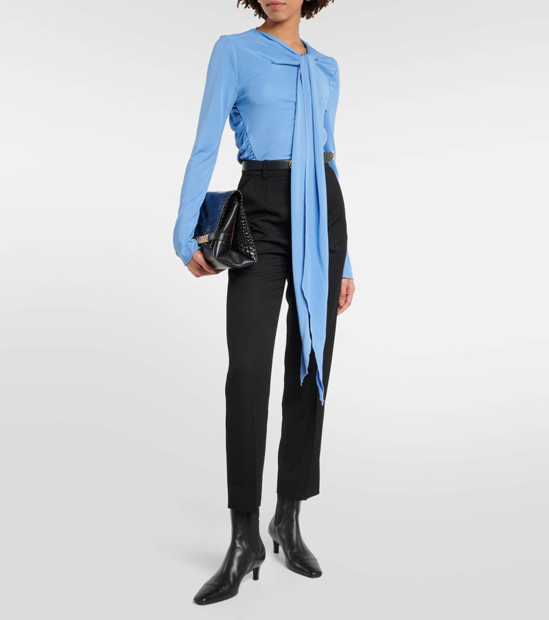 Victoria Beckham High-rise wool-blend straight pants outlook