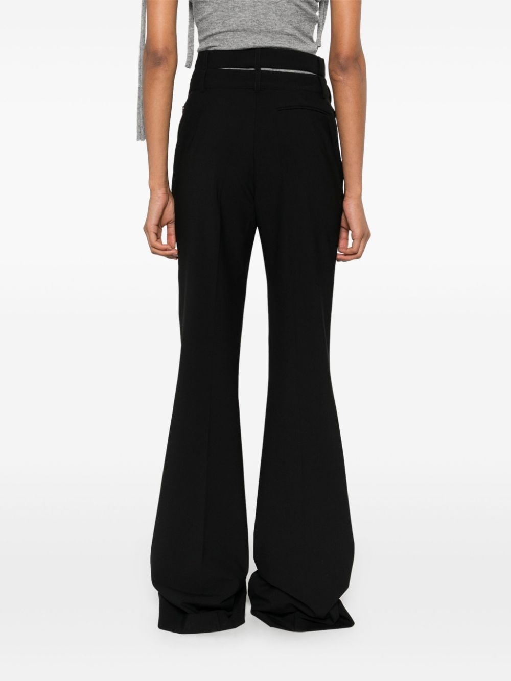 flared wrap trousers - 4