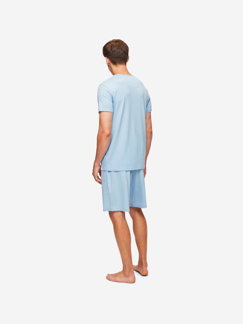 Men's Lounge Shorts Basel Micro Modal Stretch Sky - 5