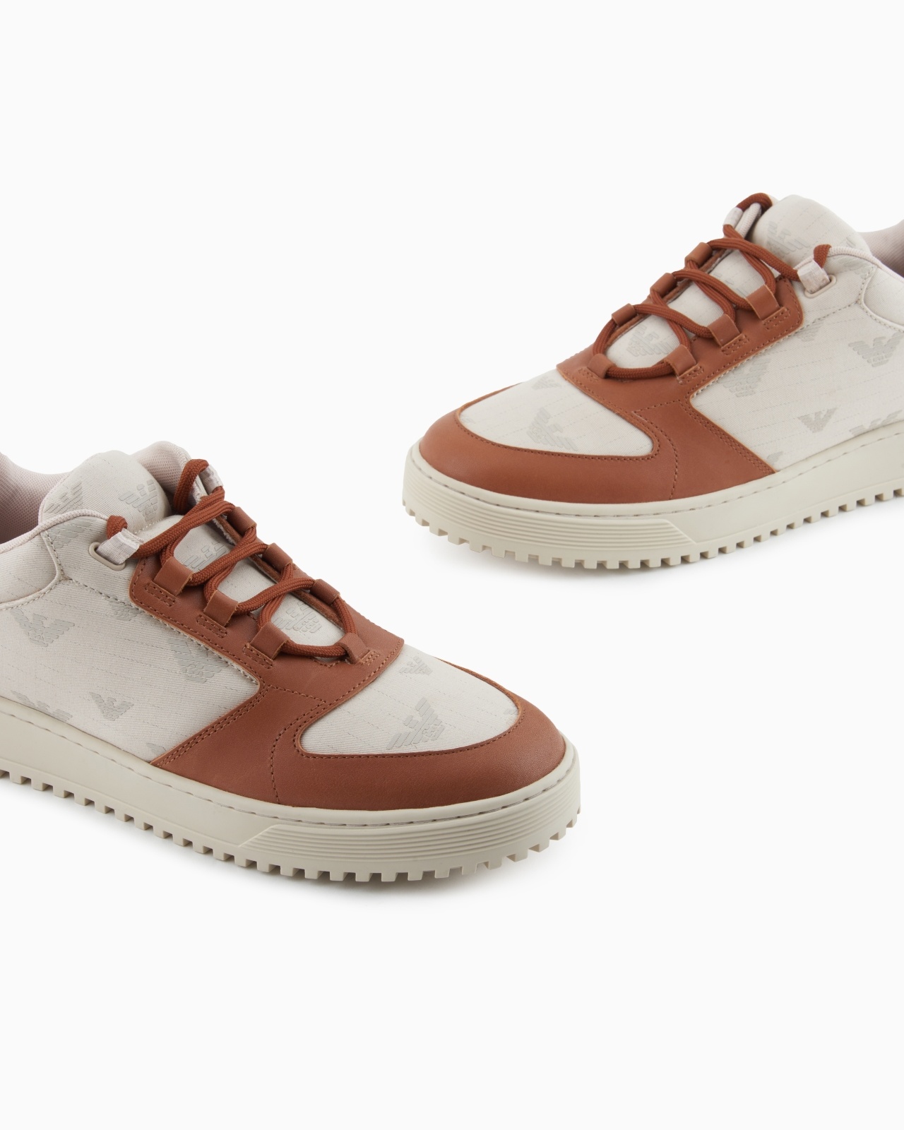 CANVAS SNEAKERS WITH ALL-OVER EAGLES - 5