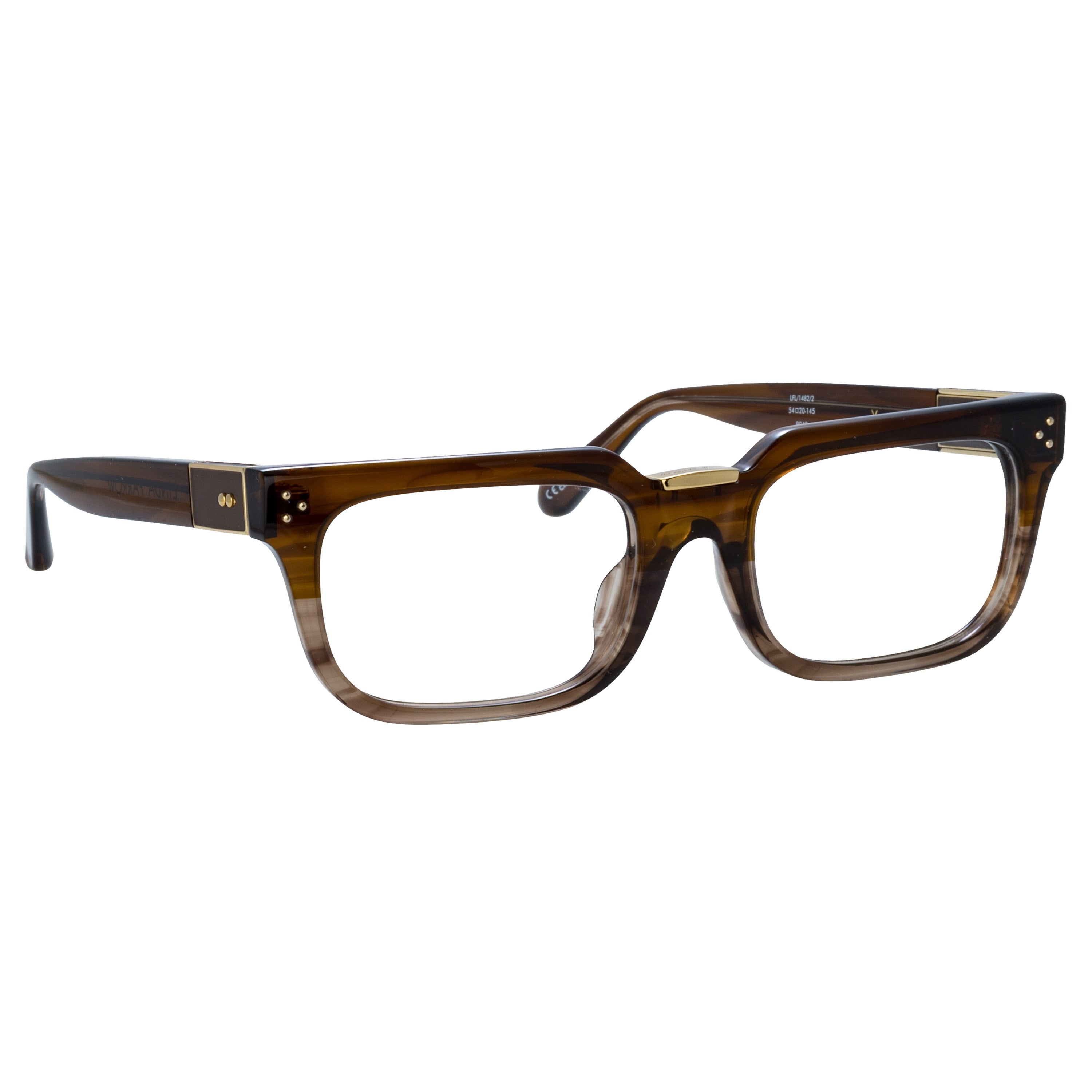 YOAN ANGULAR OPTICAL FRAME IN CARAMEL HORN - 3