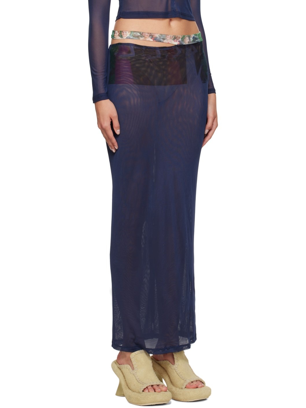 Navy Prom Maxi Skirt - 2