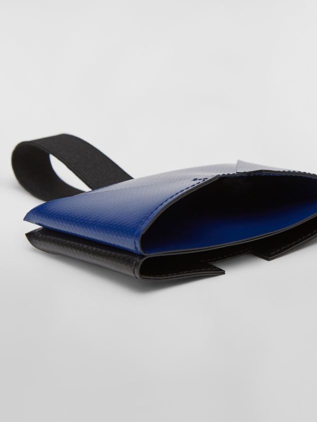 BLACK AND BLUE PVC ORIGAMI CREDIT CARD HOLDER - 4