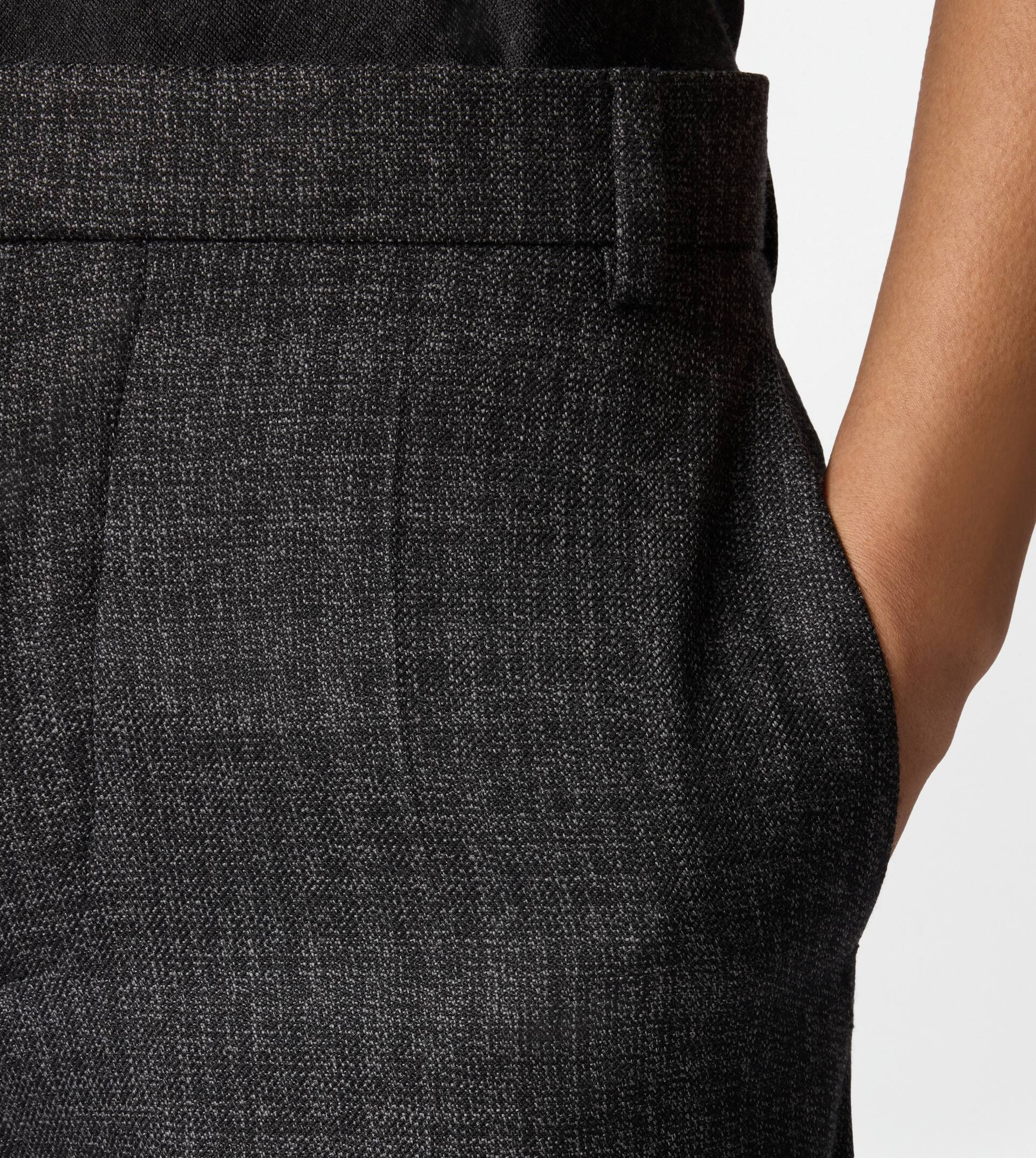 PANTS IN CHECKS WOOL - GREY, BLACK, WHITE - 5