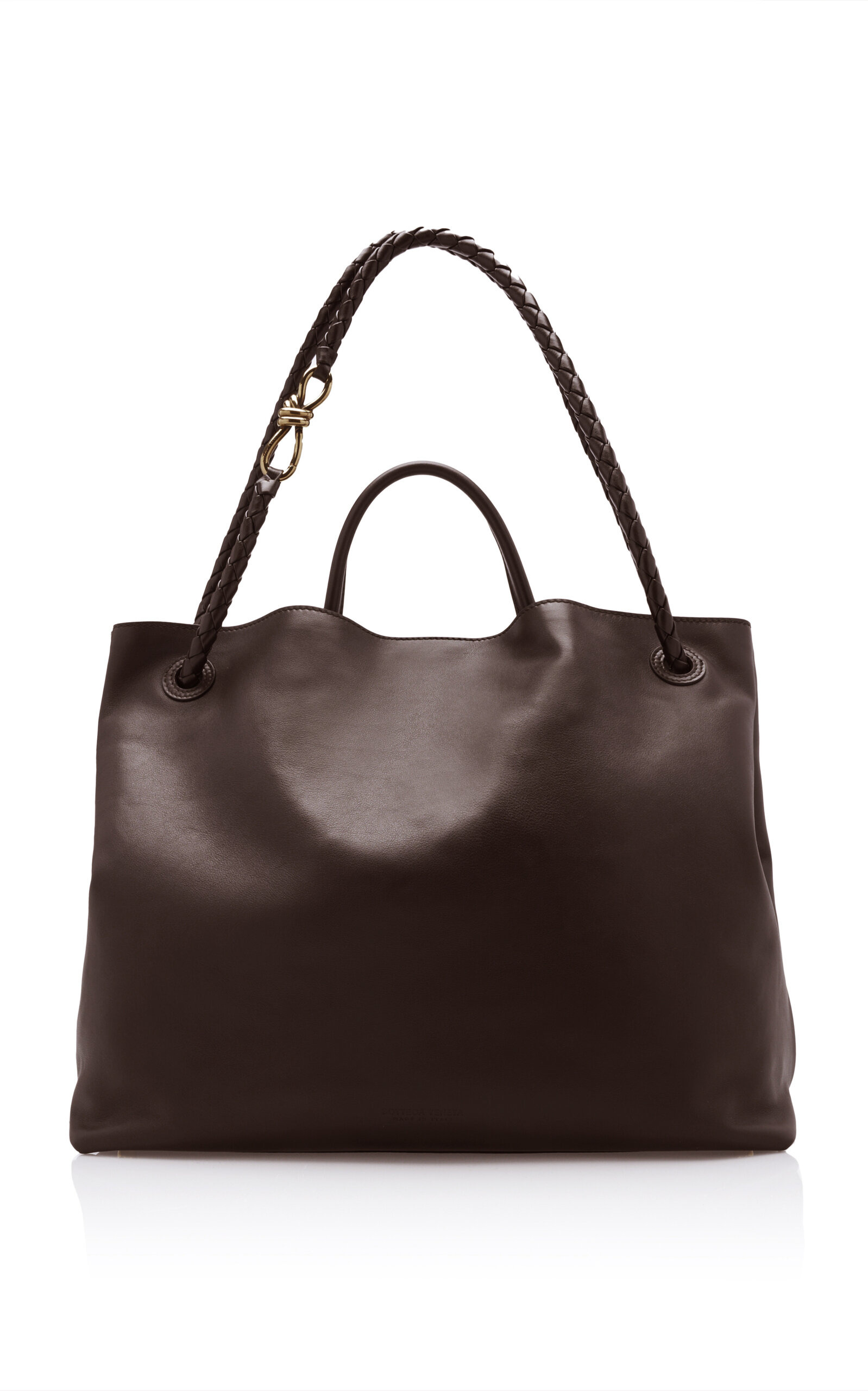 Large Andiamo Silky Leather Bag brown - 4