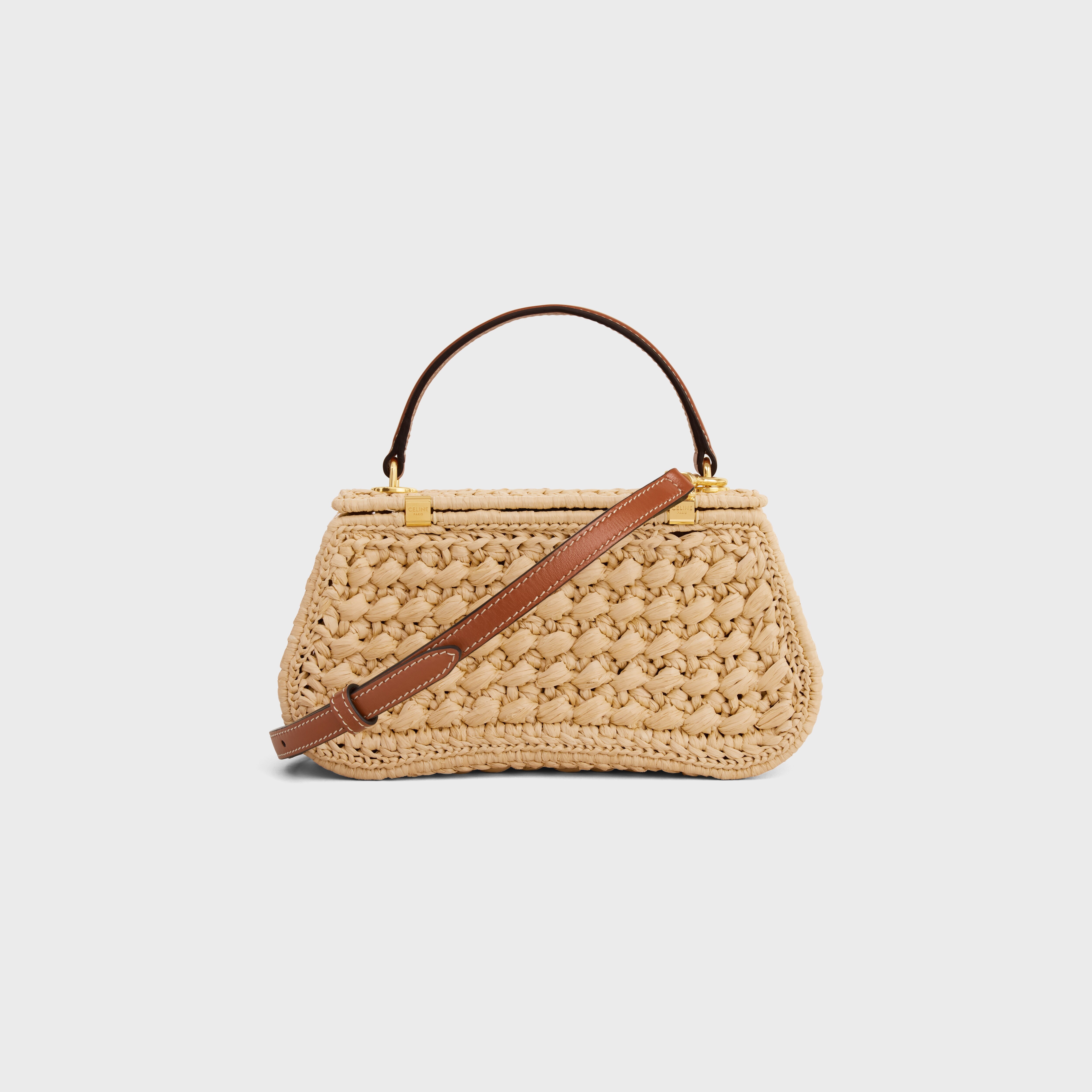 CELINE TEEN CELINE LOLA IN RAFFIA EFFECT TEXTILE | REVERSIBLE