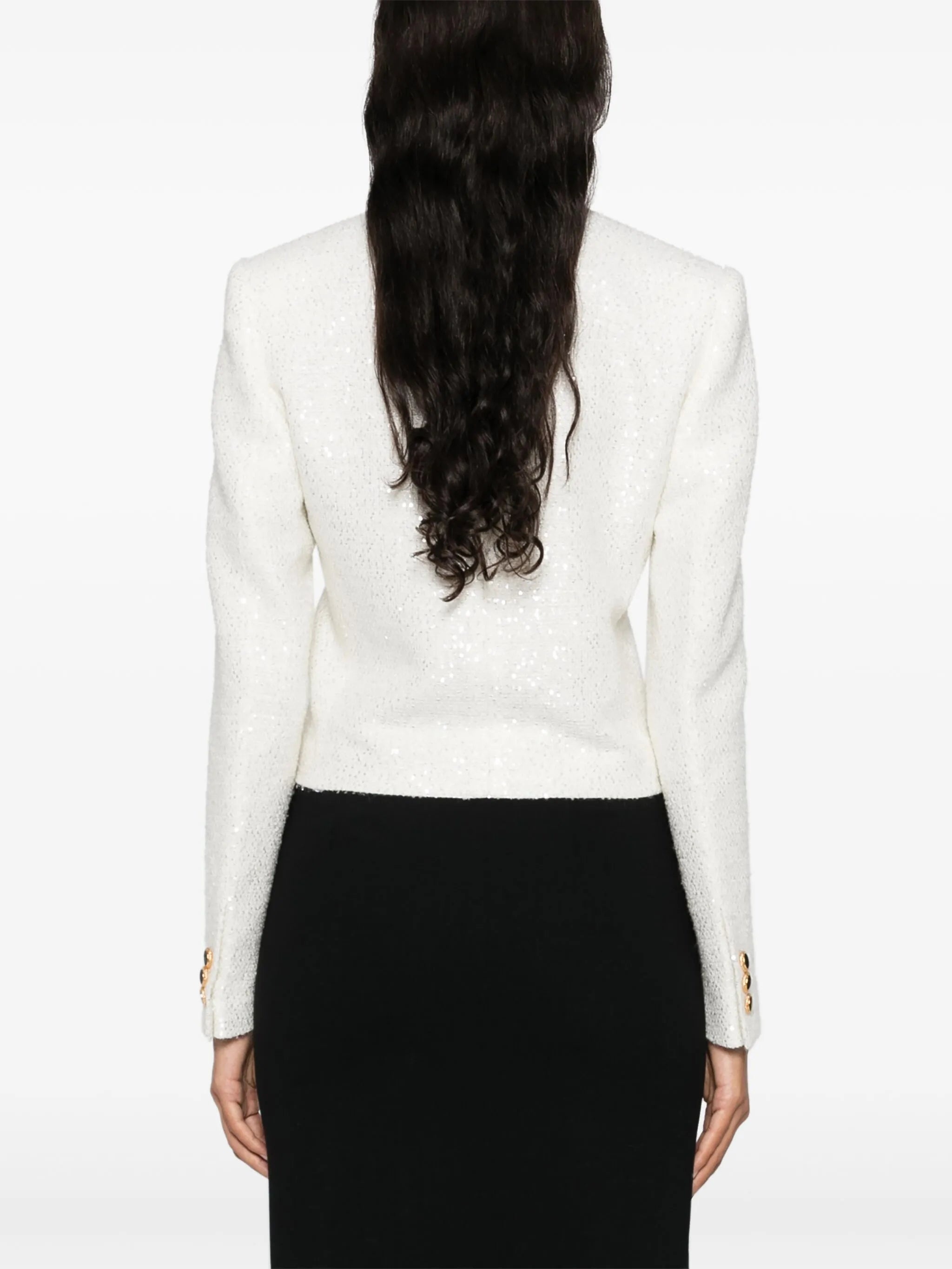Sequin-design Tweed Jacket - 5