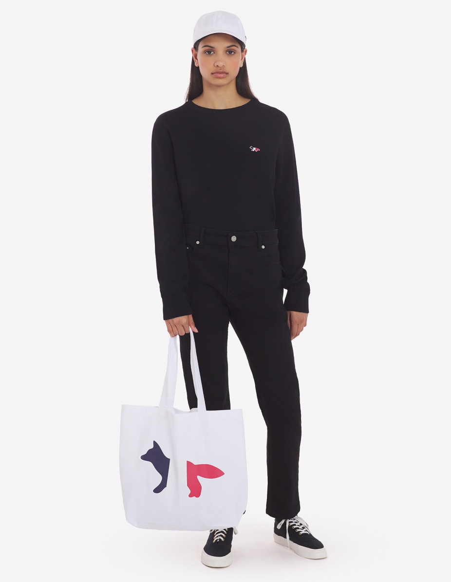 TRICOLOR FOX PATCH CLASSIC R-NECK JUMPER - 4