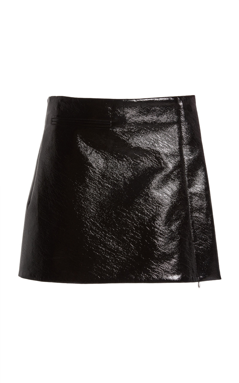 One-Minute Vinyl Mini Skirt black 1