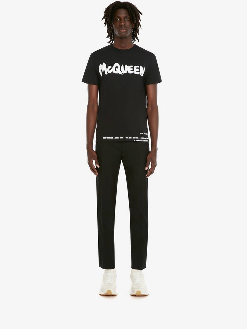 Men's McQueen Graffiti T-shirt in Black 1