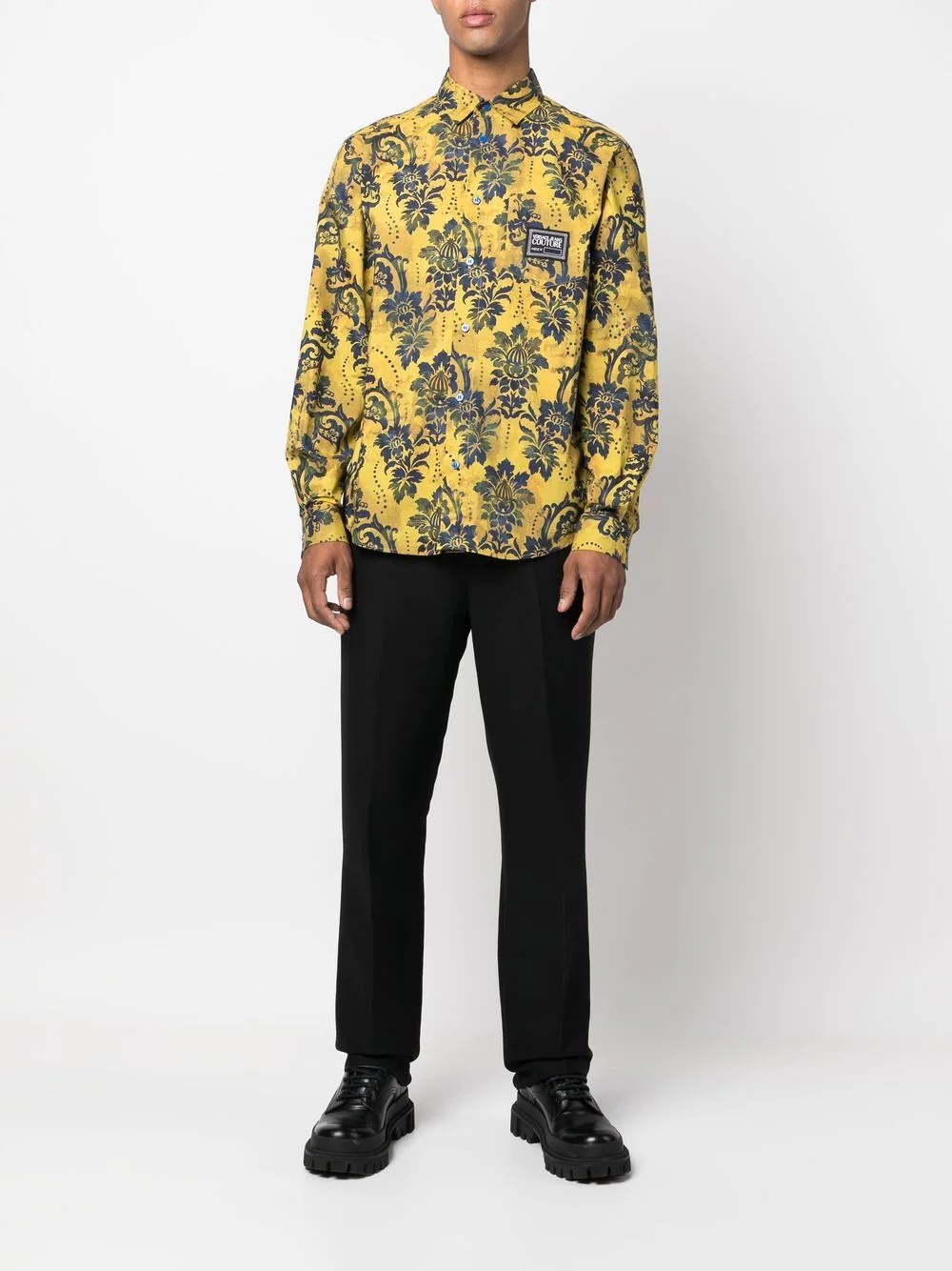 baroque-pattern print shirt - 2