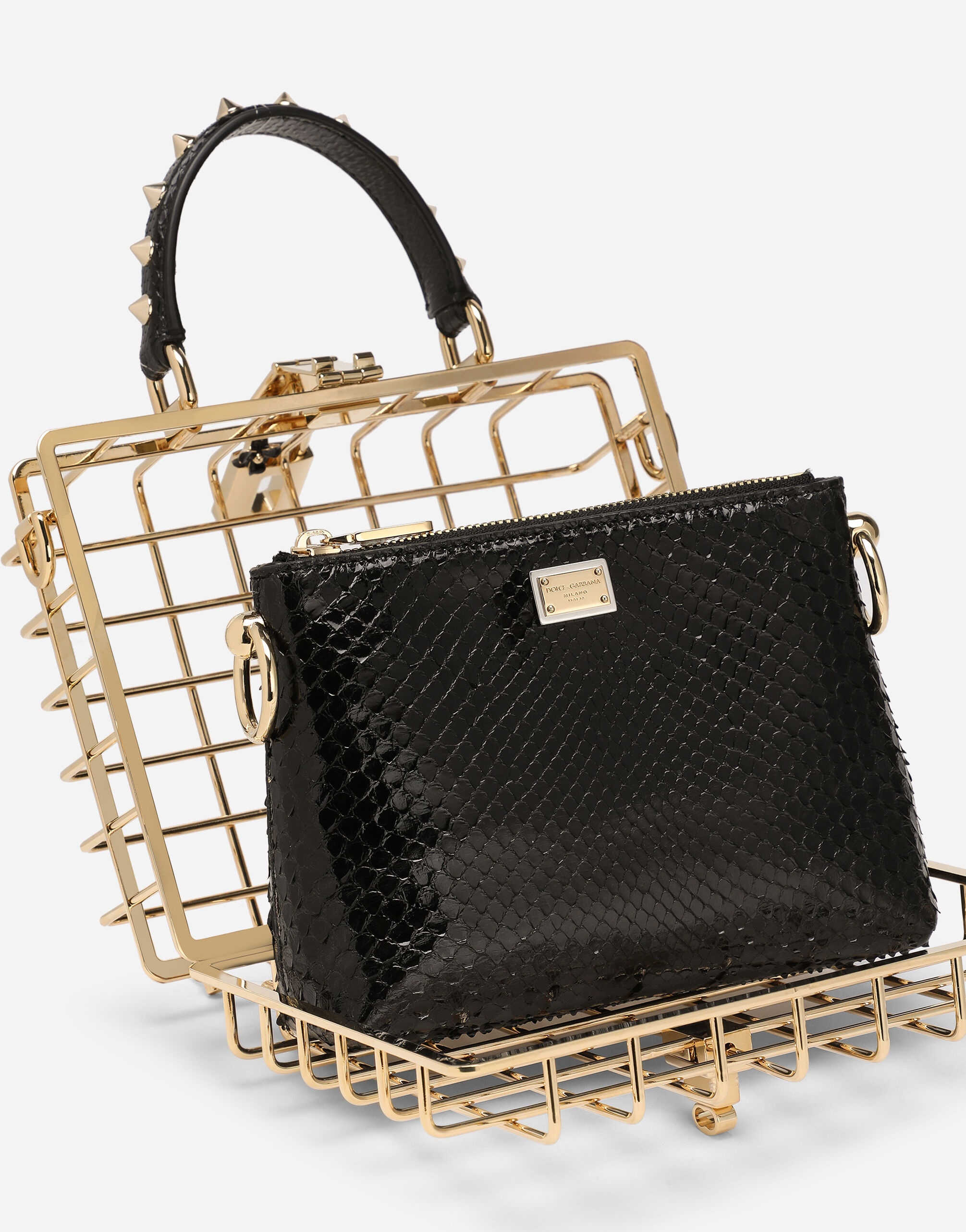 Dolce Box bag in metal and ayers - 4