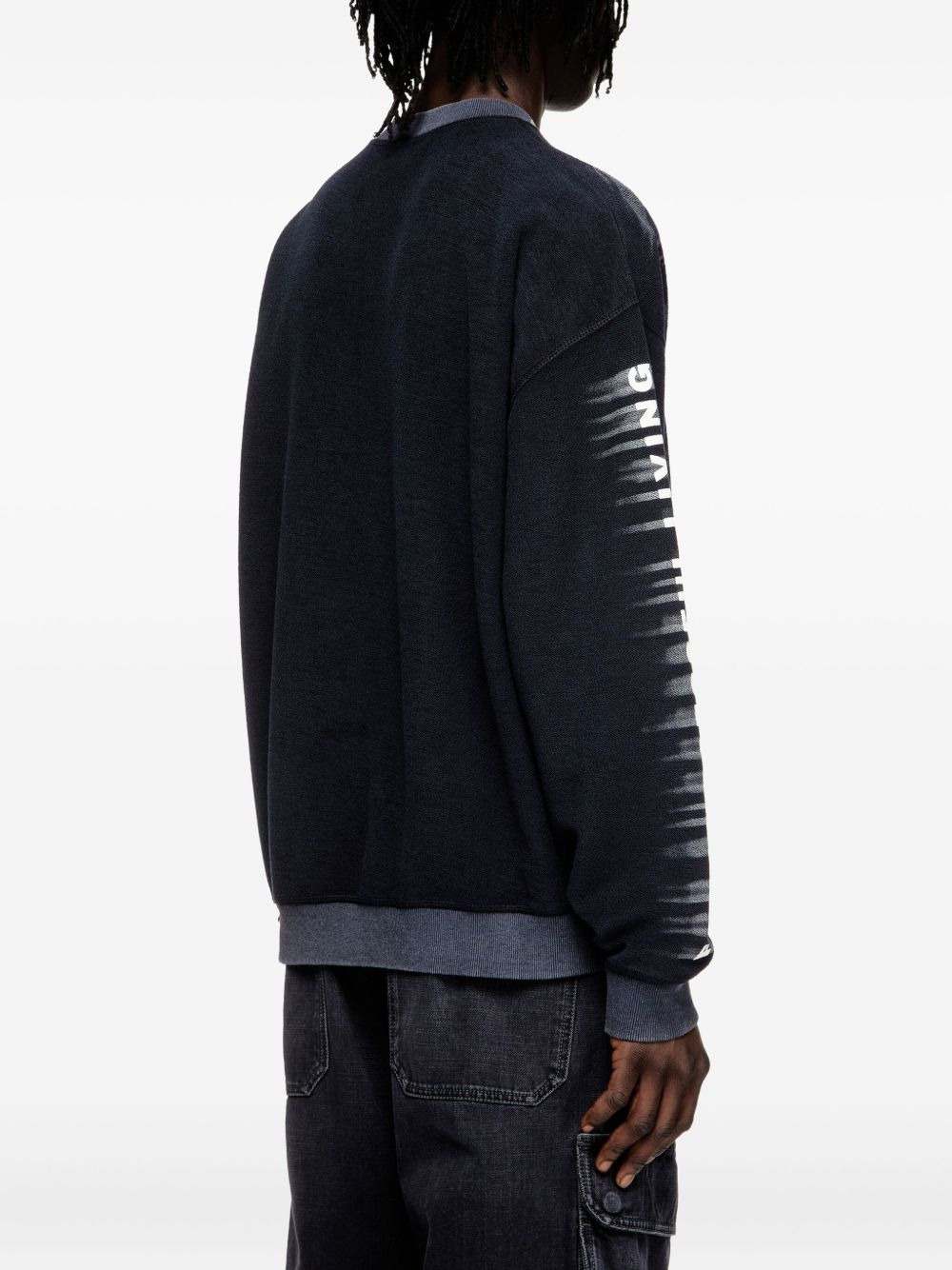 logo-print cotton sweatshirt - 4