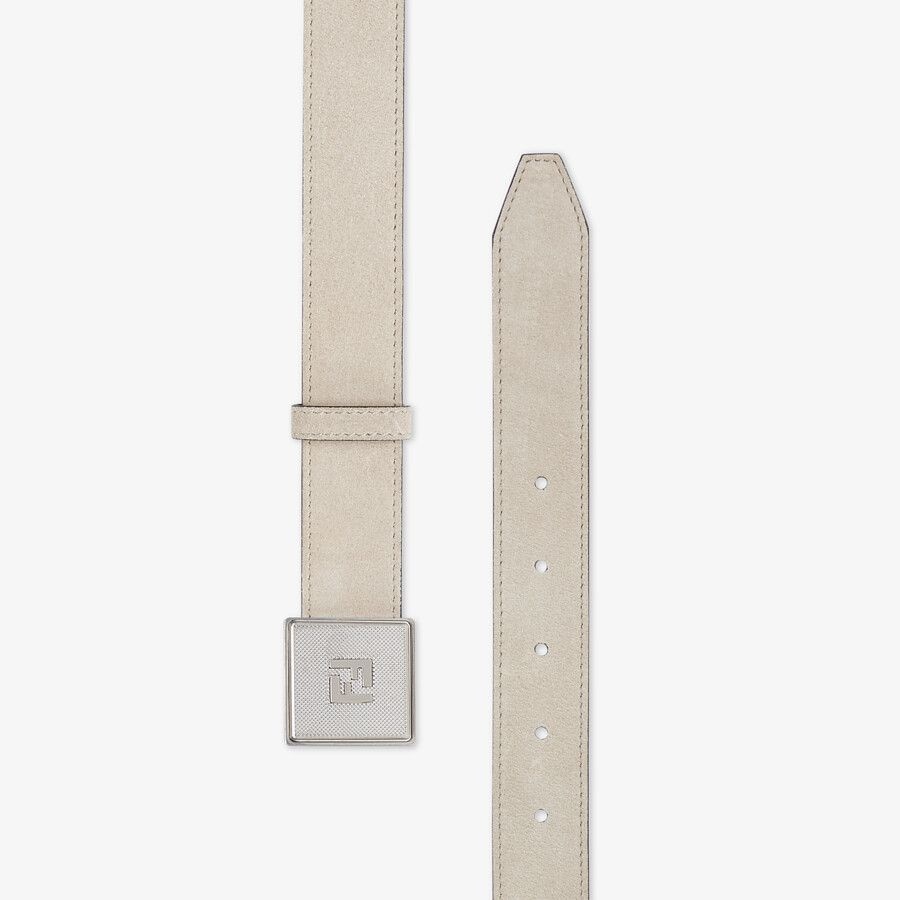 Gray leather belt - 2