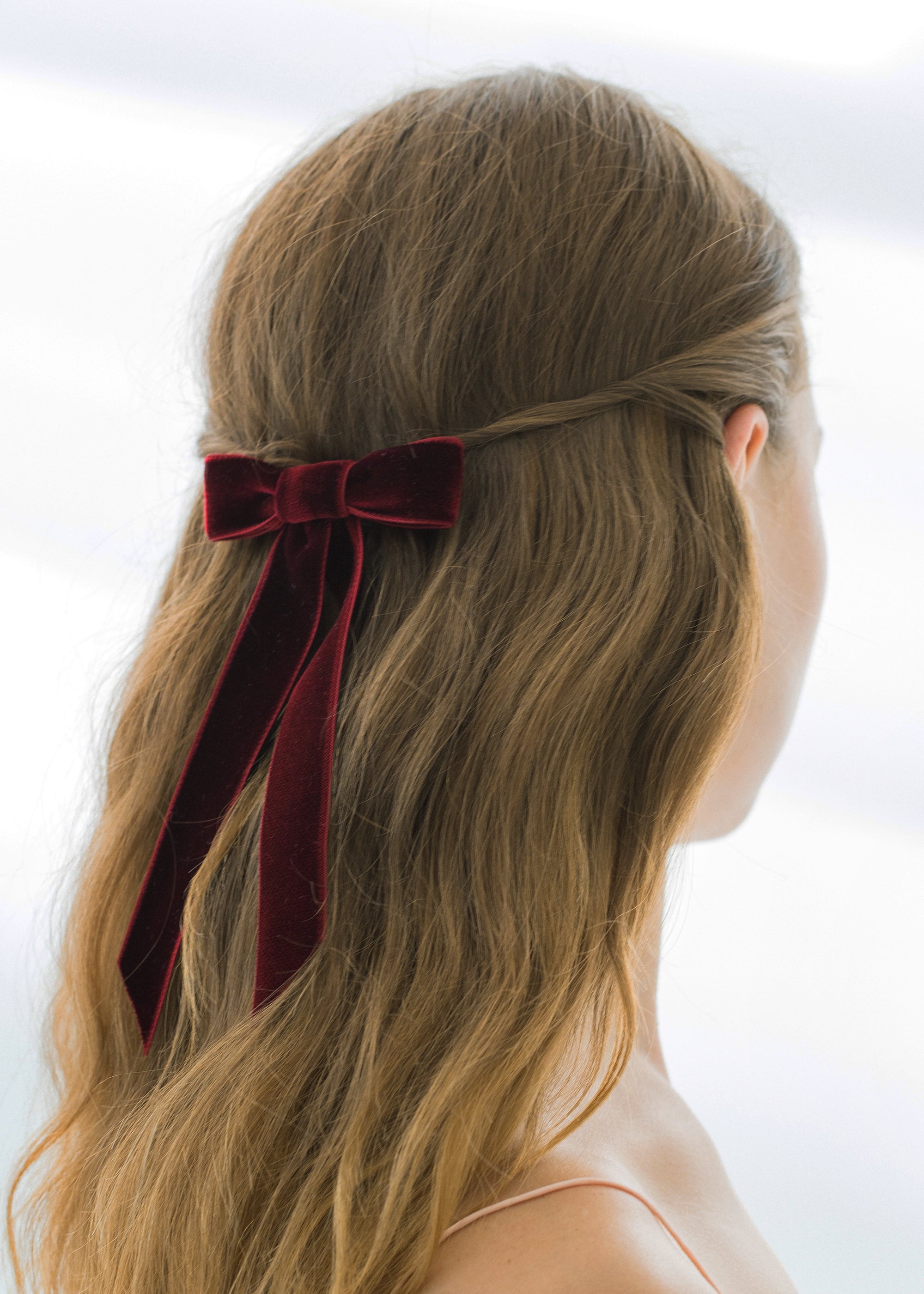 Velvet Bow Barrette - 3