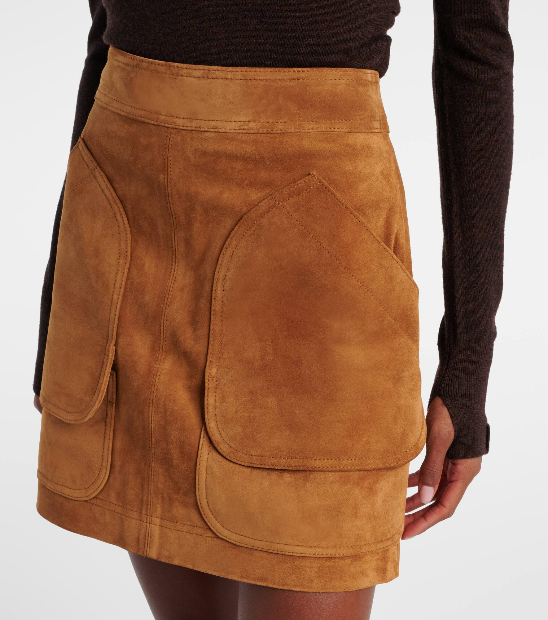 Norwood suede miniskirt - 4