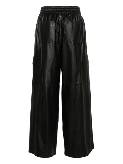 Yves Salomon wide-leg leather cargo trousers outlook