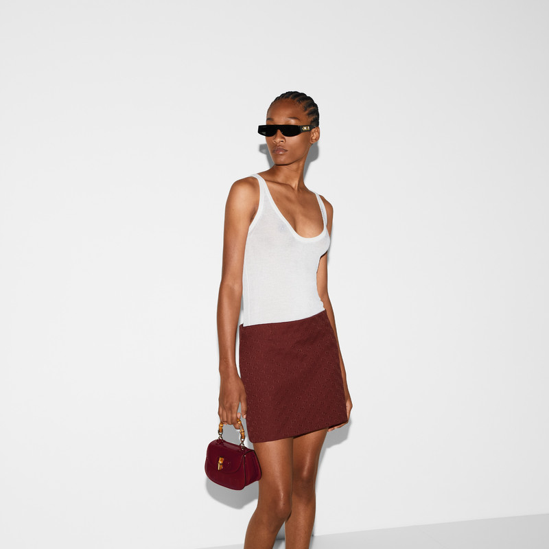 Original GG canvas mini skirt 7