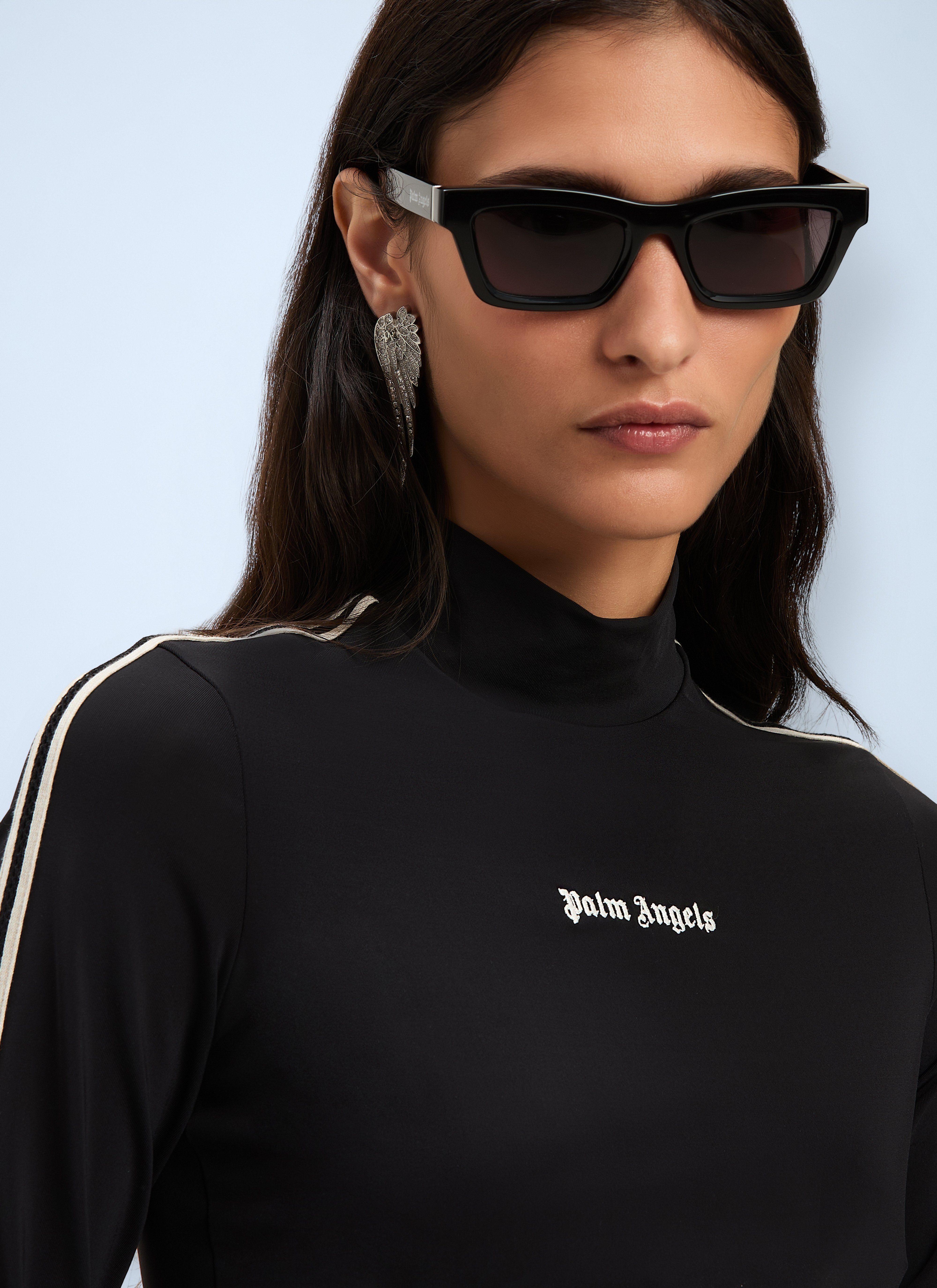 Palm Angels Women Cropped Logo Motif T-Shirt - 5