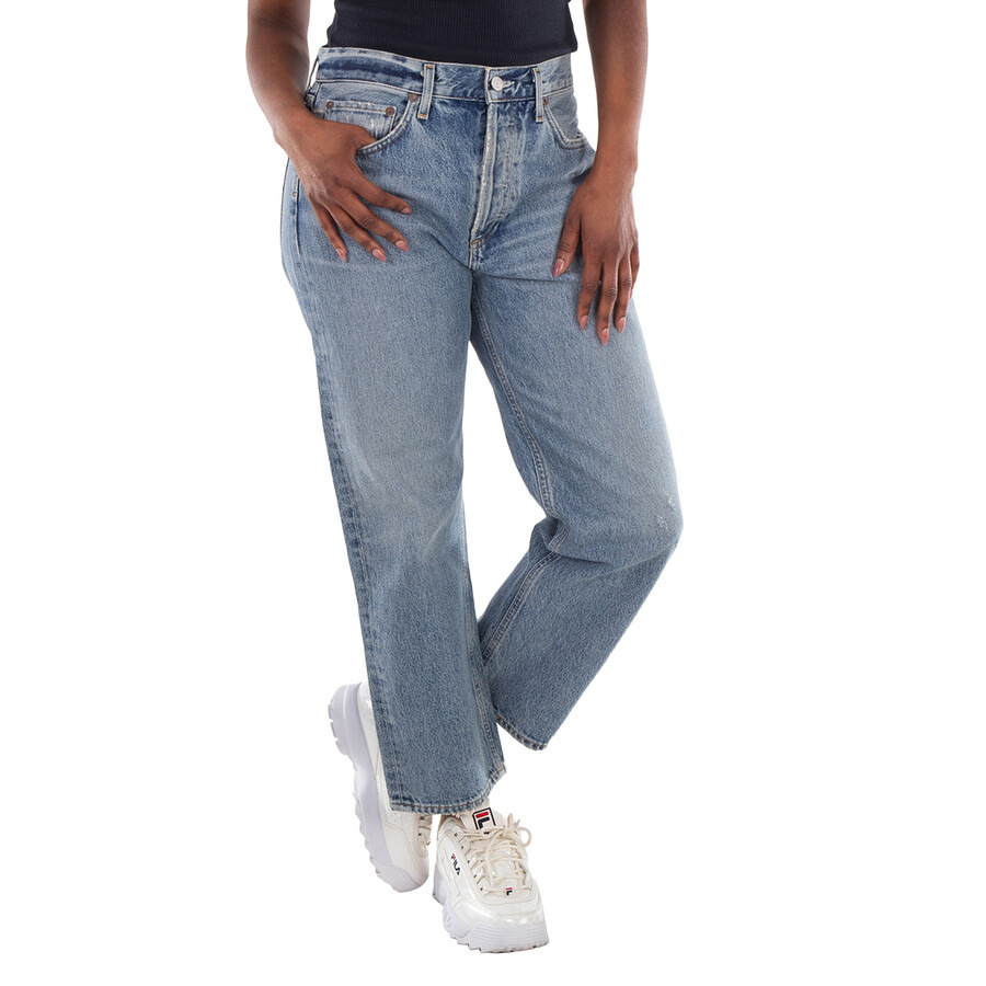 Agolde Ladies Blue Parker Low Slung Vintage Straight Jeans - 3