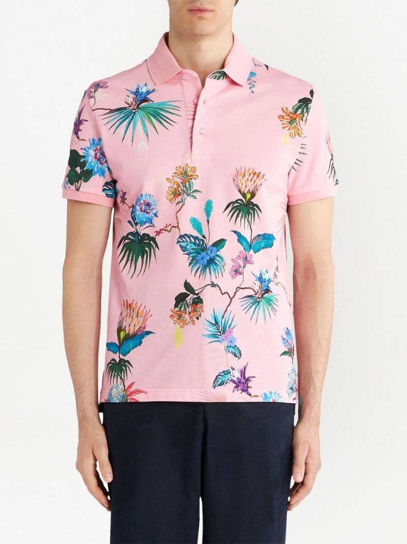 floral-print polo shirt - 2