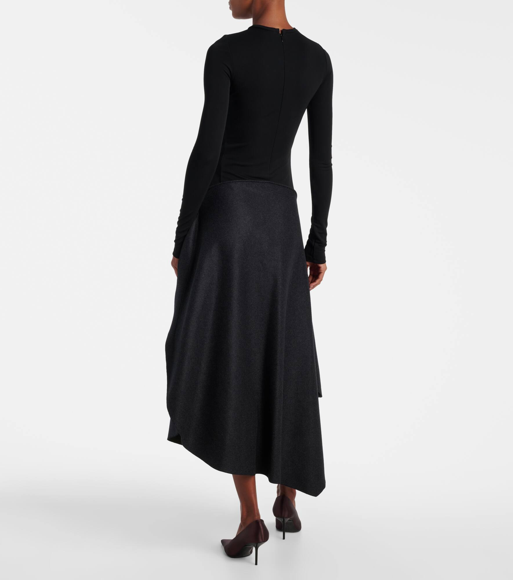 Asymmetric midi dress - 3