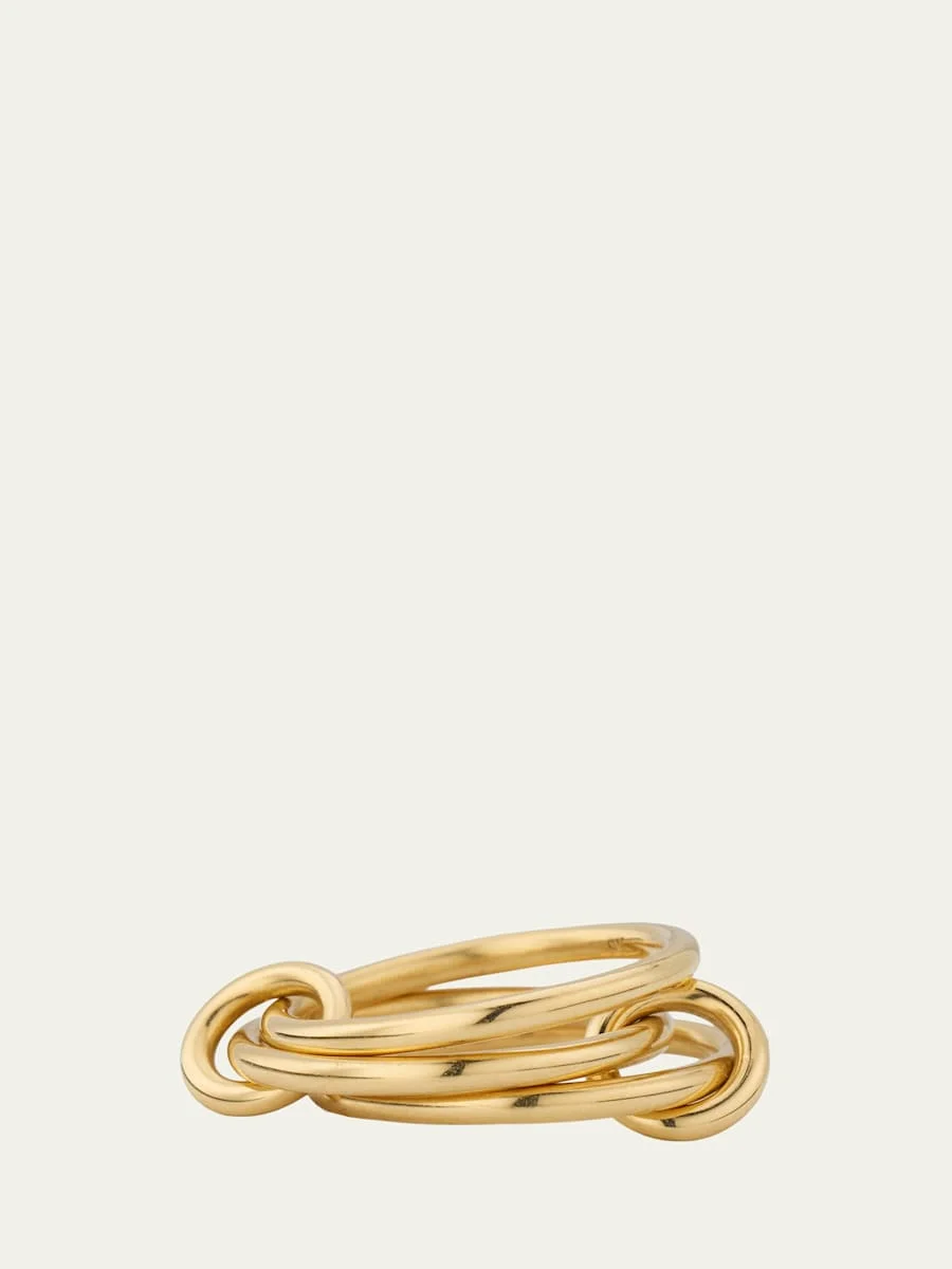Solarium Yellow Gold Three Linked Ring - 1