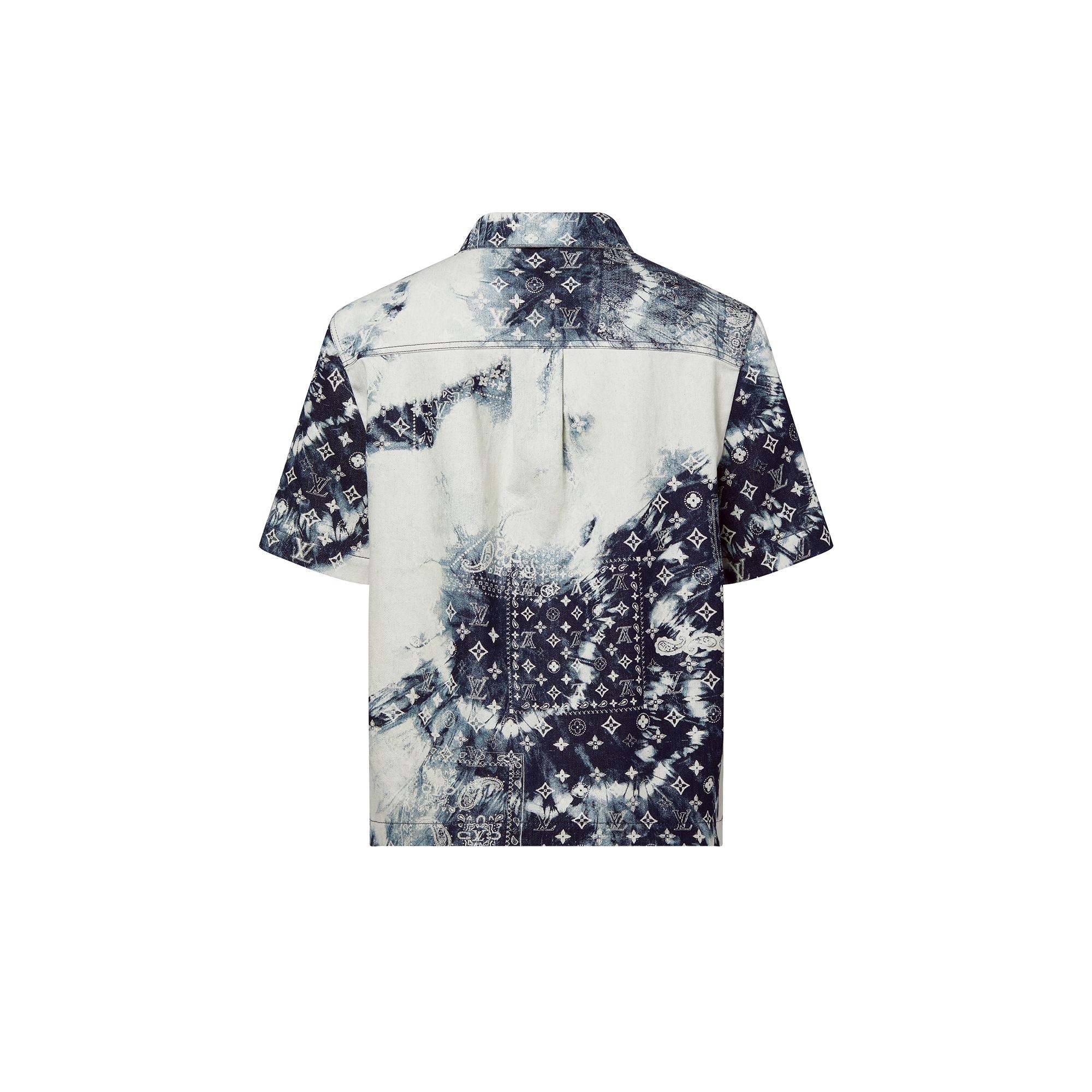 Monogram Bandana Short-Sleeved Denim Shirt - 3