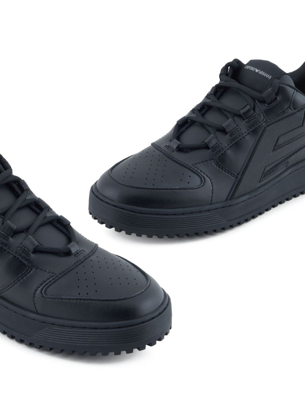 maxi-logo leather sneakers - 5