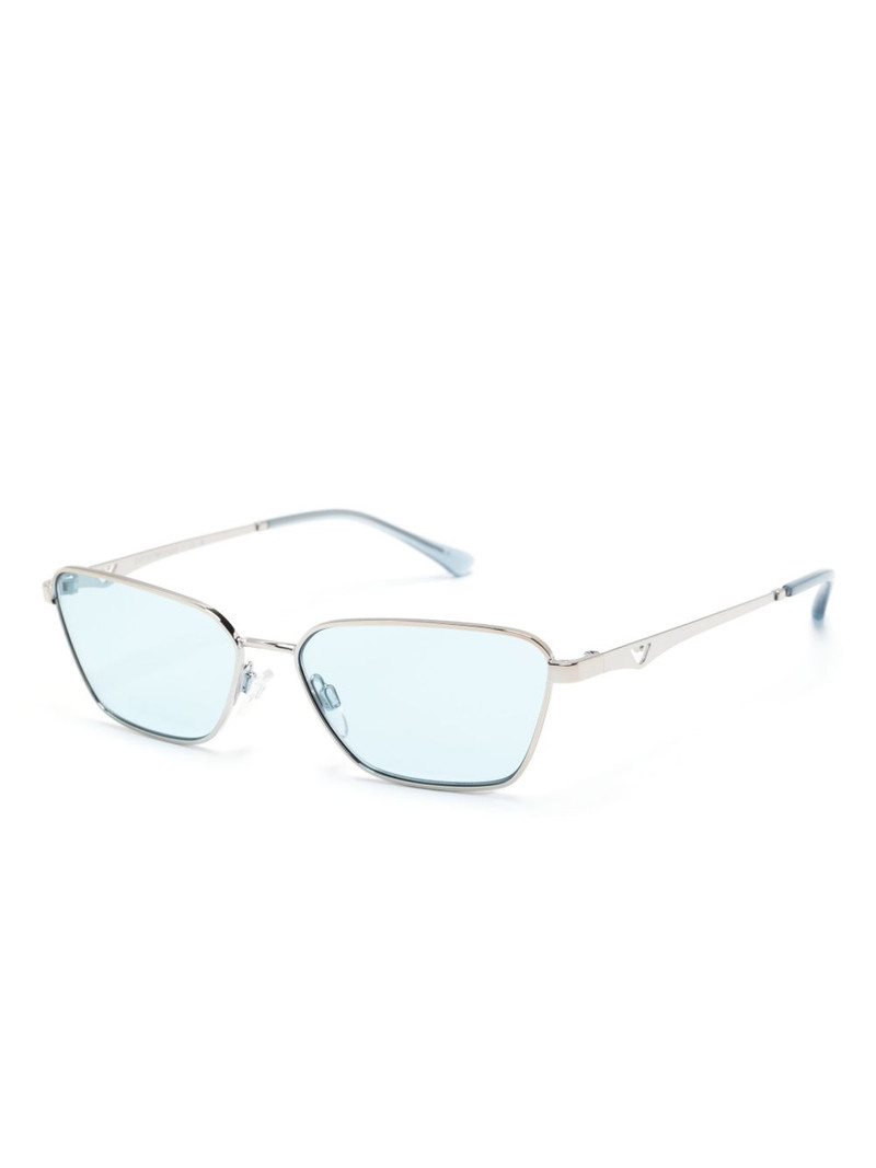 EMPORIO ARMANI logo-engraved square-frame sunglasses outlook