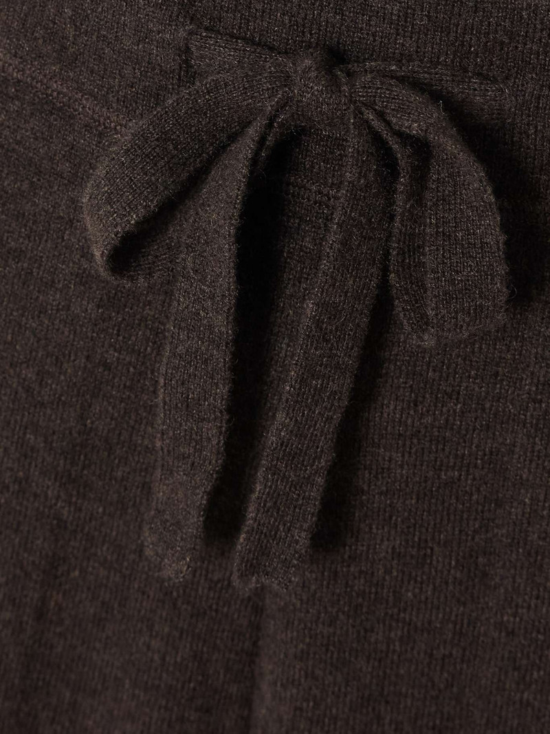 Suria organic cashmere wide-leg pants Dark brown 5