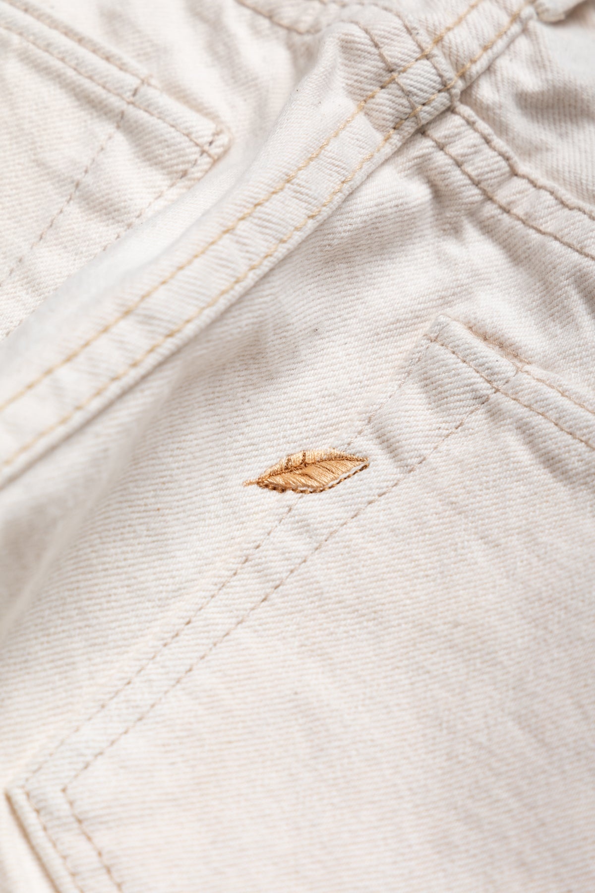 1172-1 14oz Ecru Selvedge 5 Pocket Pants Regular Straight - 8