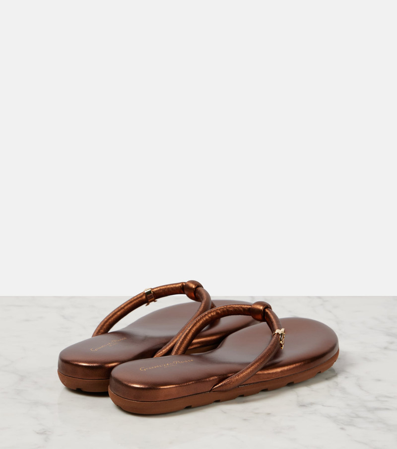 Gianvito Rossi Fiji leather thong sandals outlook